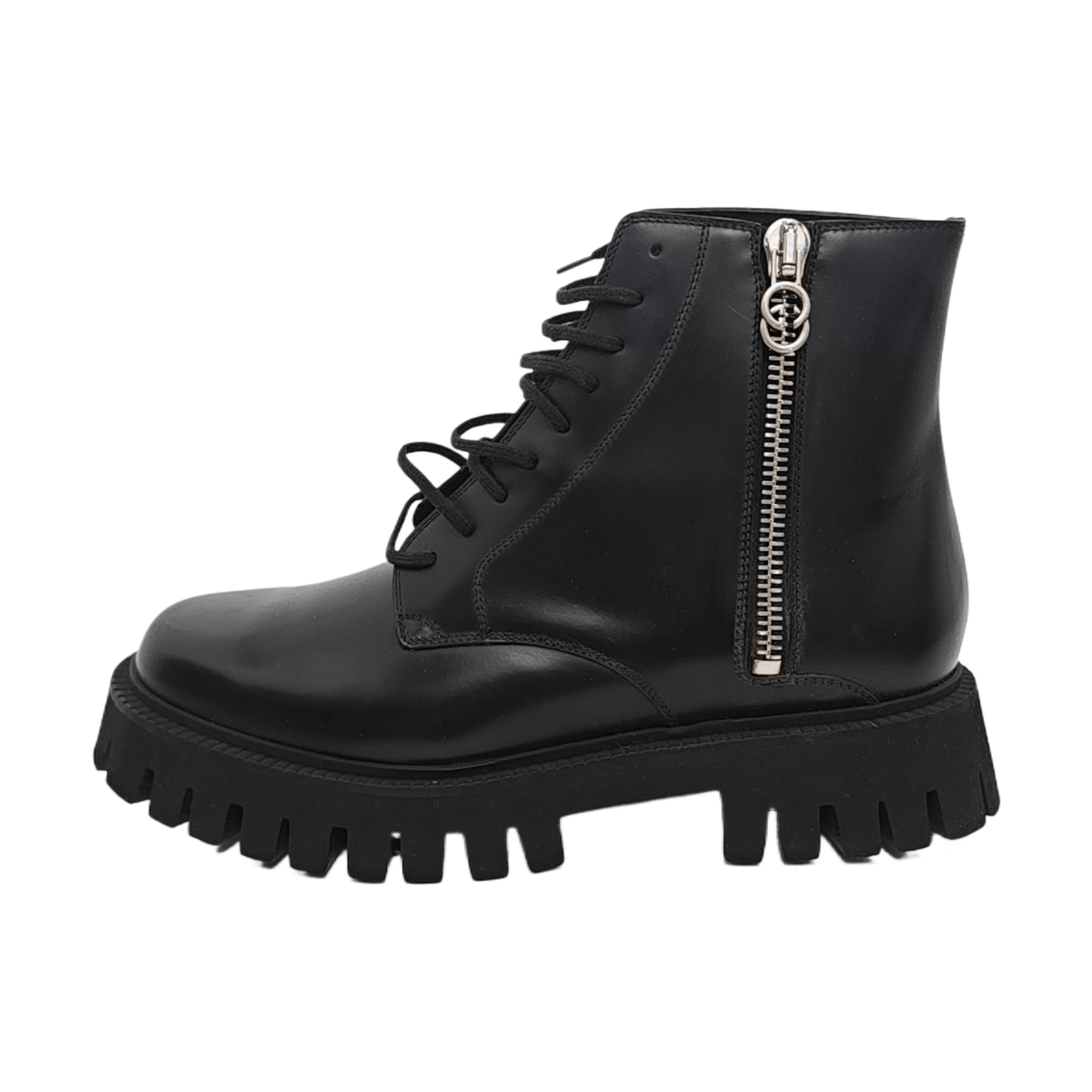 Gucci GUCCI Leather Side-Zip Lace-Up Boots 10 Size US 11 / EU 44 - 1 Thumbnail