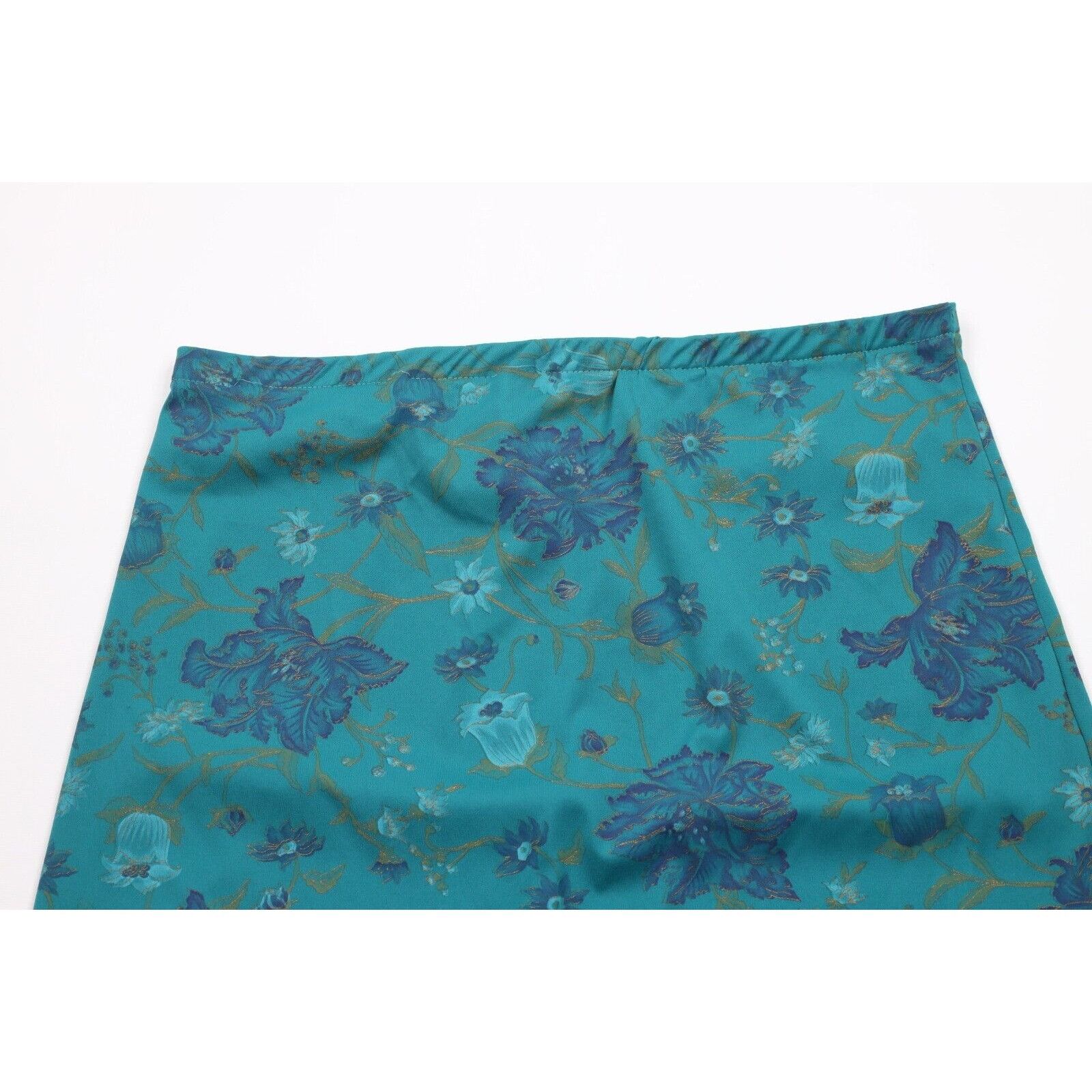 Vintage Vintage 70s Streetwear Metallic Flower Knit Skirt Size 38" / US 16 / IT 52 - 2 Thumbnail