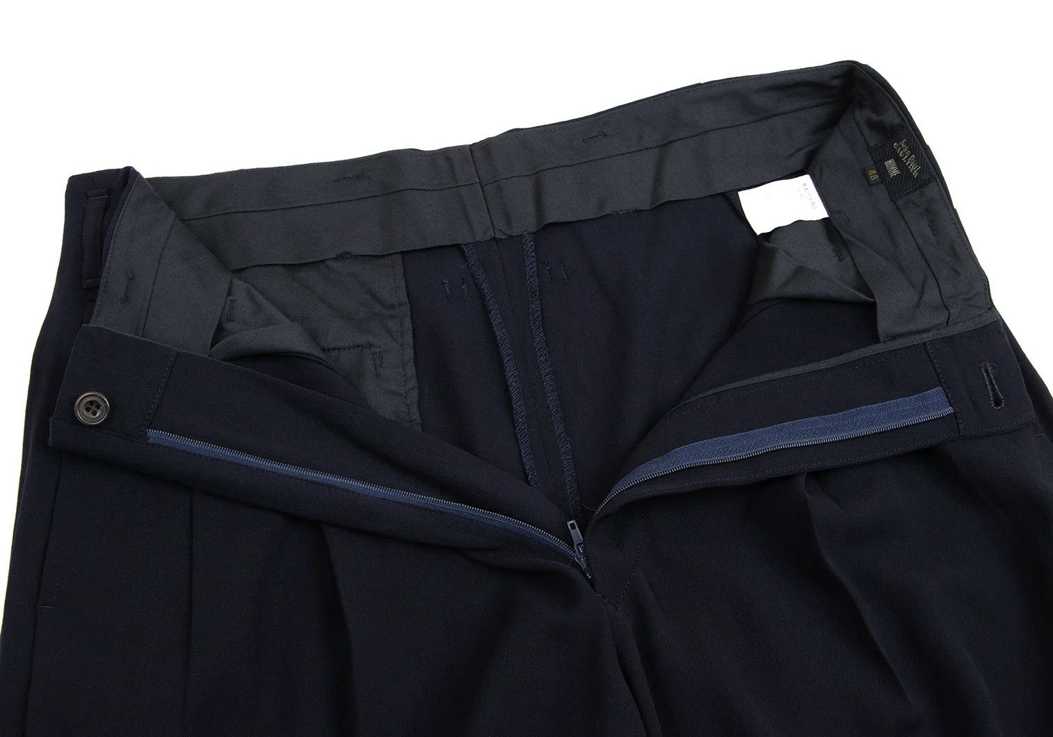 Jean Paul Gaultier Wool Tuck Pants in Navy Size 48 Size US 32 / EU 48 - 5 Thumbnail