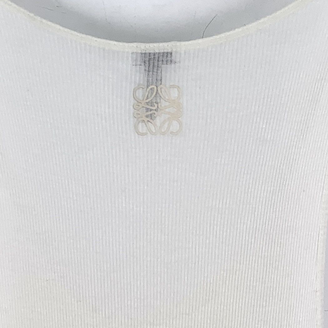 Loewe Loewe White Logo Embroidered Knitted Camisole Dress K26WX Size M / US 6-8 / IT 42-44 - 5 Thumbnail