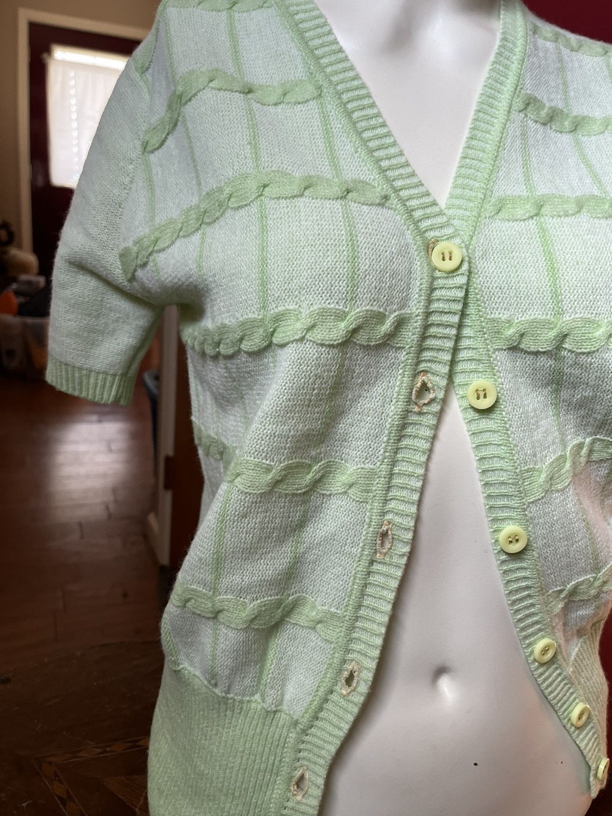 Other Sweater Bee Banff Large 100% Acrylic Light Green Size L / US 10 / IT 46 - 2 Thumbnail