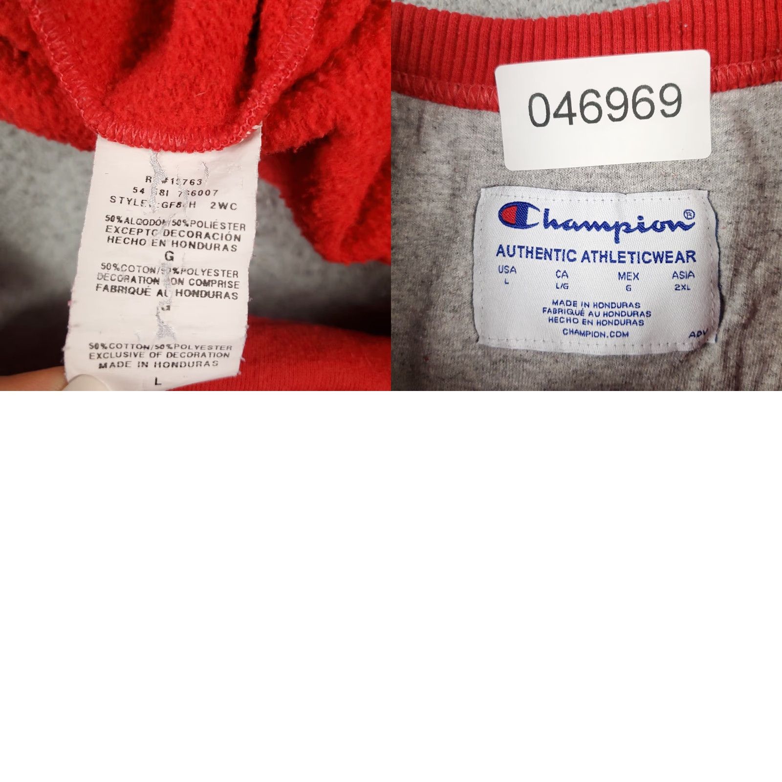 Champion Champion Red Pullover Sweatshirt Mens Large Mock Neck Long Sleeve Casual Size US L / EU 52-54 / 3 - 8 Thumbnail