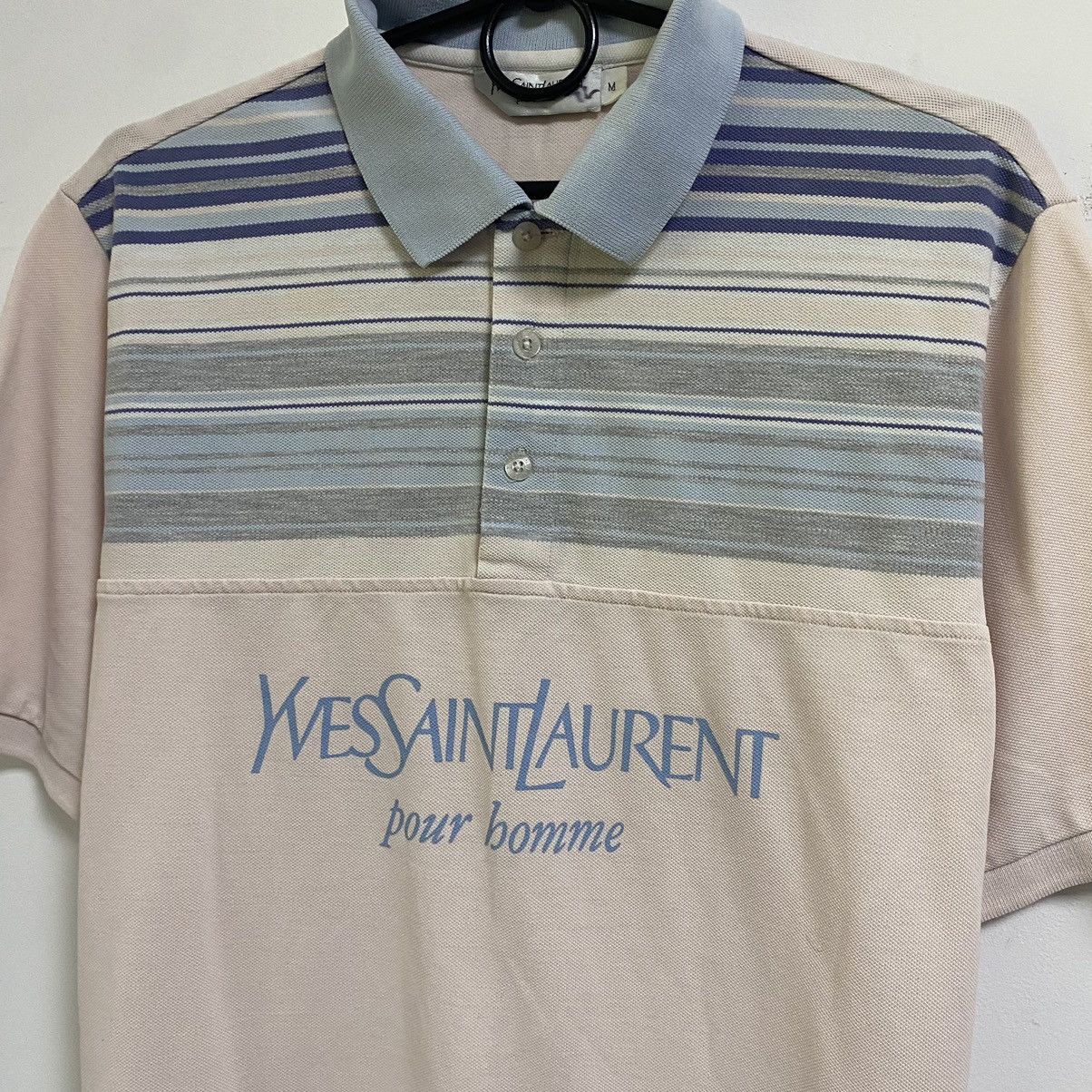 Yves Saint Laurent Vintage Yves Saint Laurent Polo shirt Big Logo Y2k Size US M / EU 48-50 / 2 - 2 Thumbnail