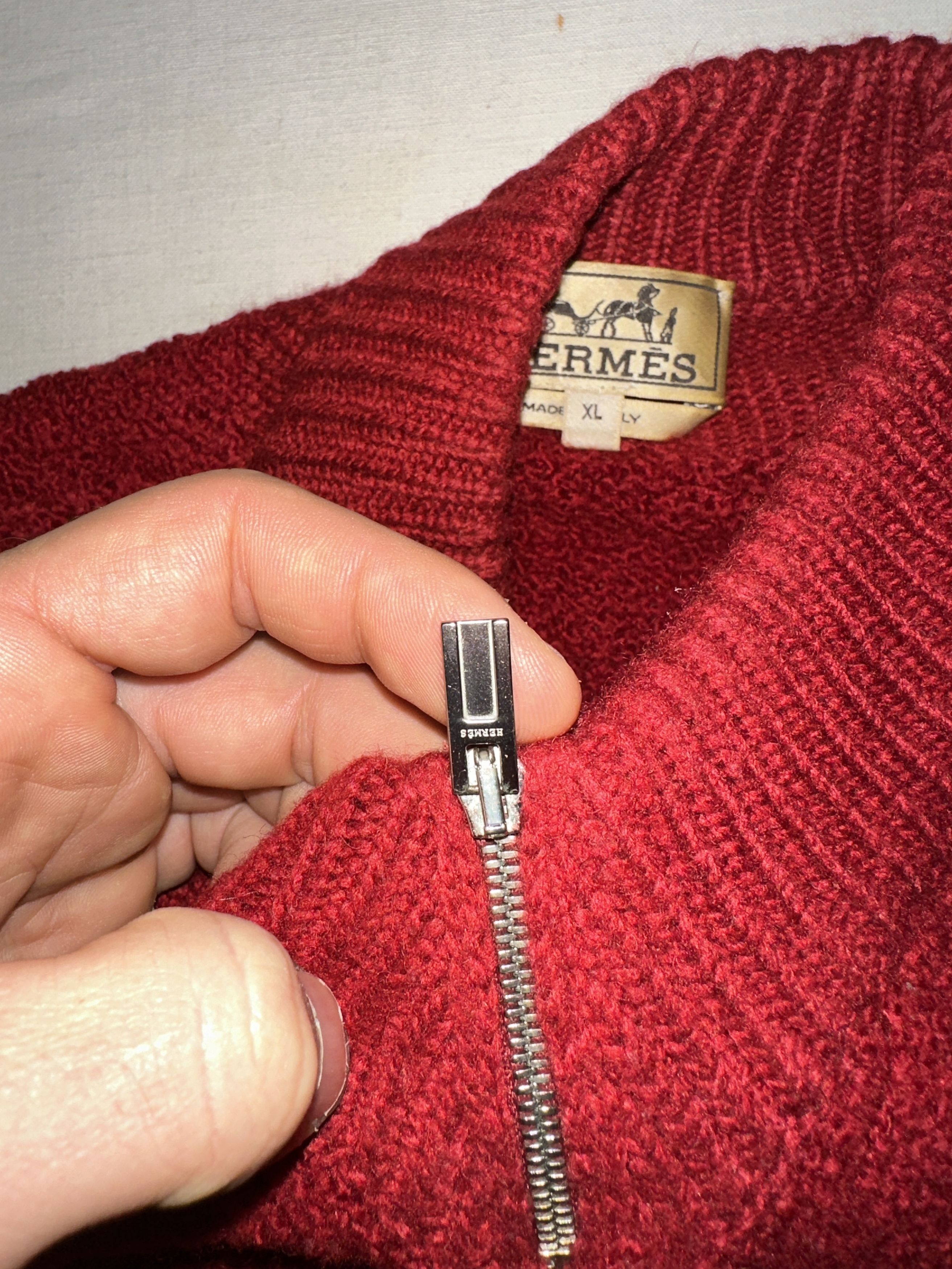 Hermes Rare Hermès Cashmere Blend Half-Zip Knit Sweater Size XL Size US XL / EU 56 / 4 - 7 Thumbnail