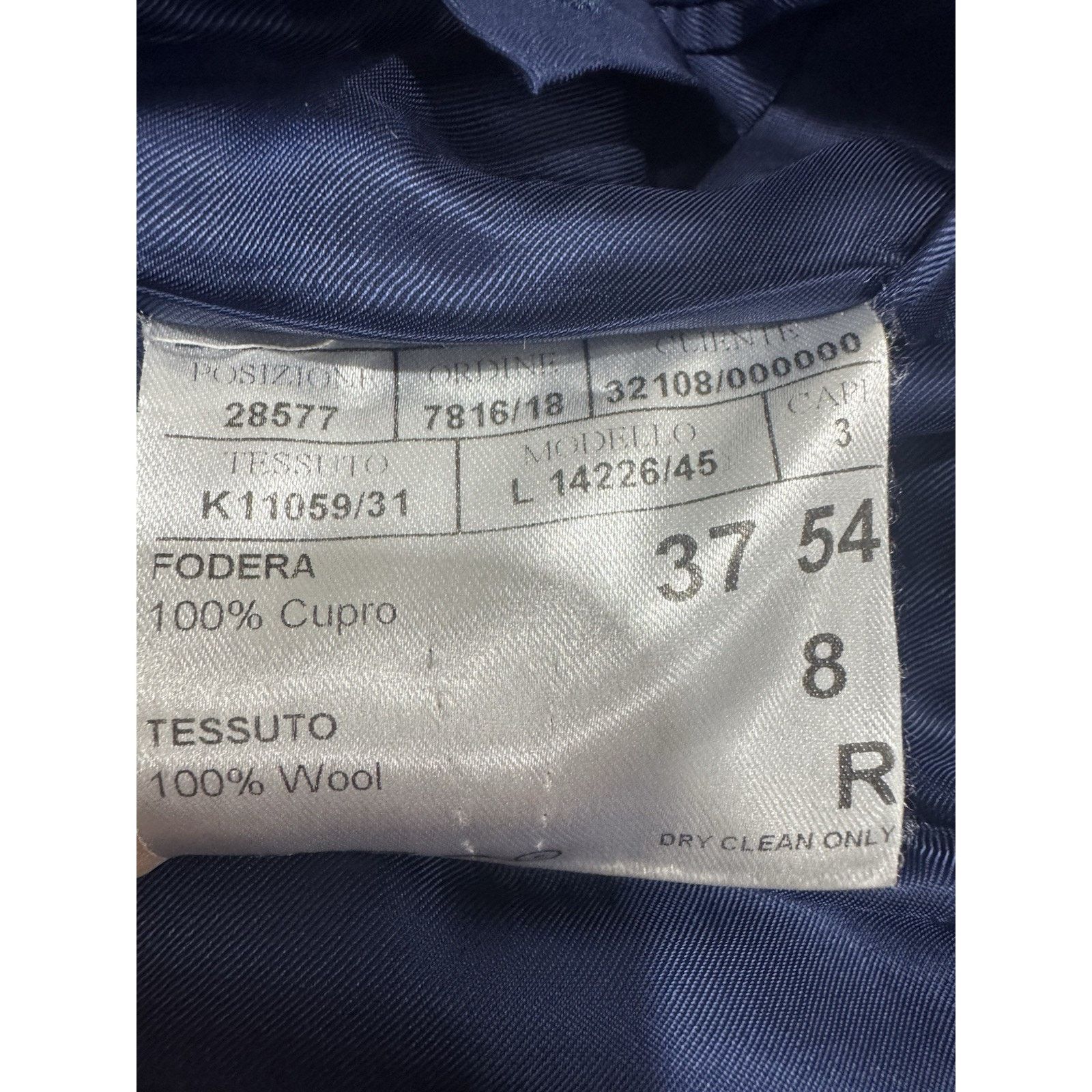 Canali Canali Blazer Jacket Men’s 44R(us) 54R Wool Blue Stripped Size 44R - 8 Thumbnail