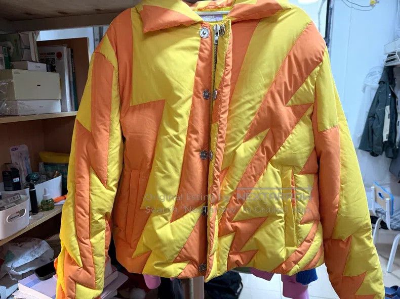 ERL ERL Orange-yellow lightning cotton coat Size S / US 4 / IT 40 - 1 Thumbnail