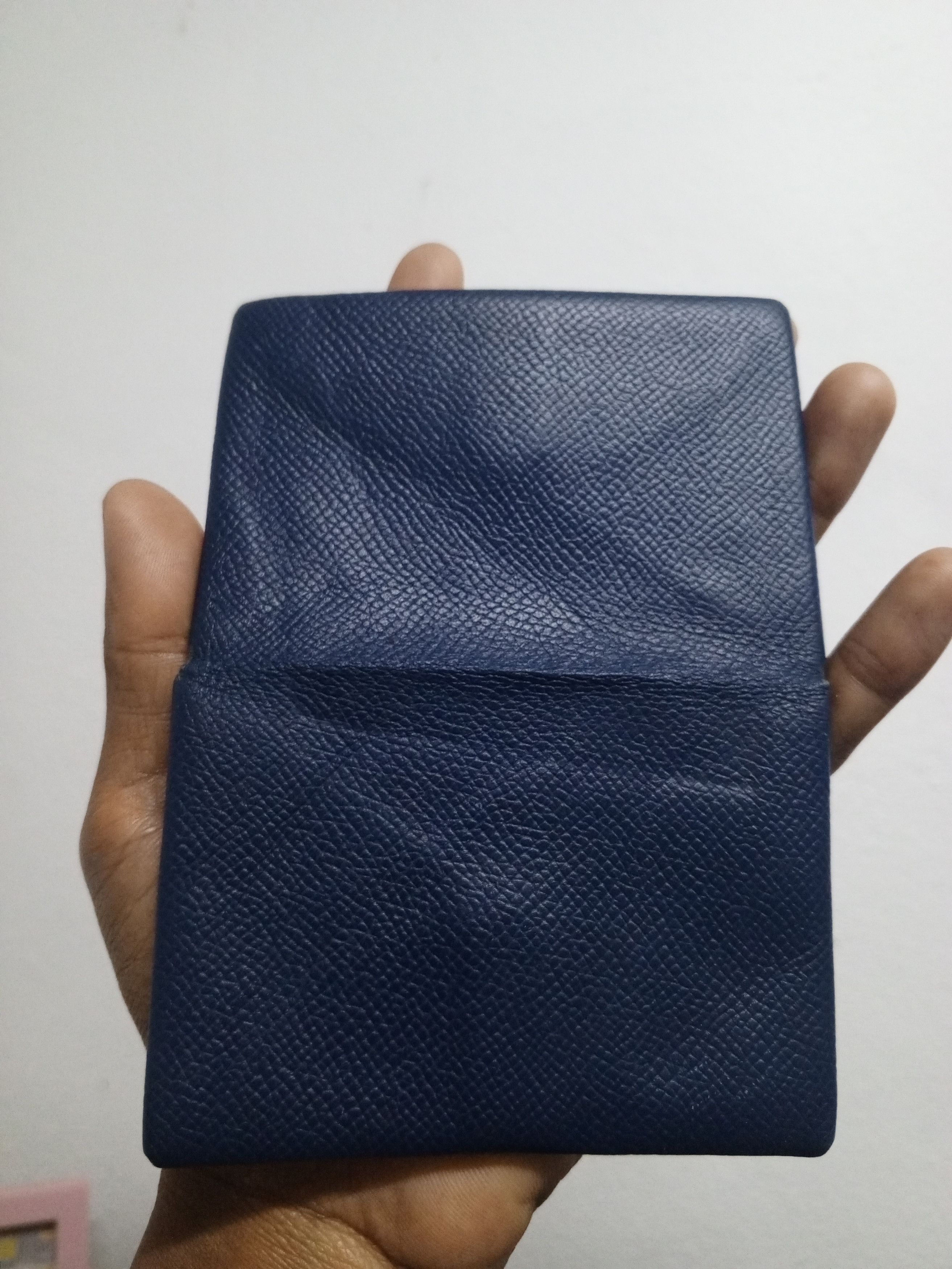 Hermes 🔥HERMES🔥CALVI LEATHER CARD WALLET NAVY BLUE Size ONE SIZE - 15 Thumbnail