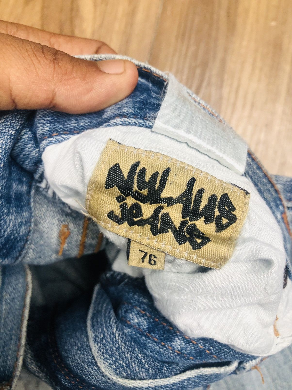Japanese Brand Mulkul Jeans Y2K Distressed Baggy Denim (38) Size US 30 / EU 46 - 12 Thumbnail