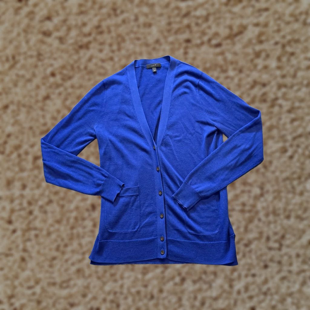 J.Crew J.CREW Sweater Cardigan Womens XS Blue Cotton Button Long Casual Capsule Size XS / US 0-2 / IT 36-38 - 1 Thumbnail