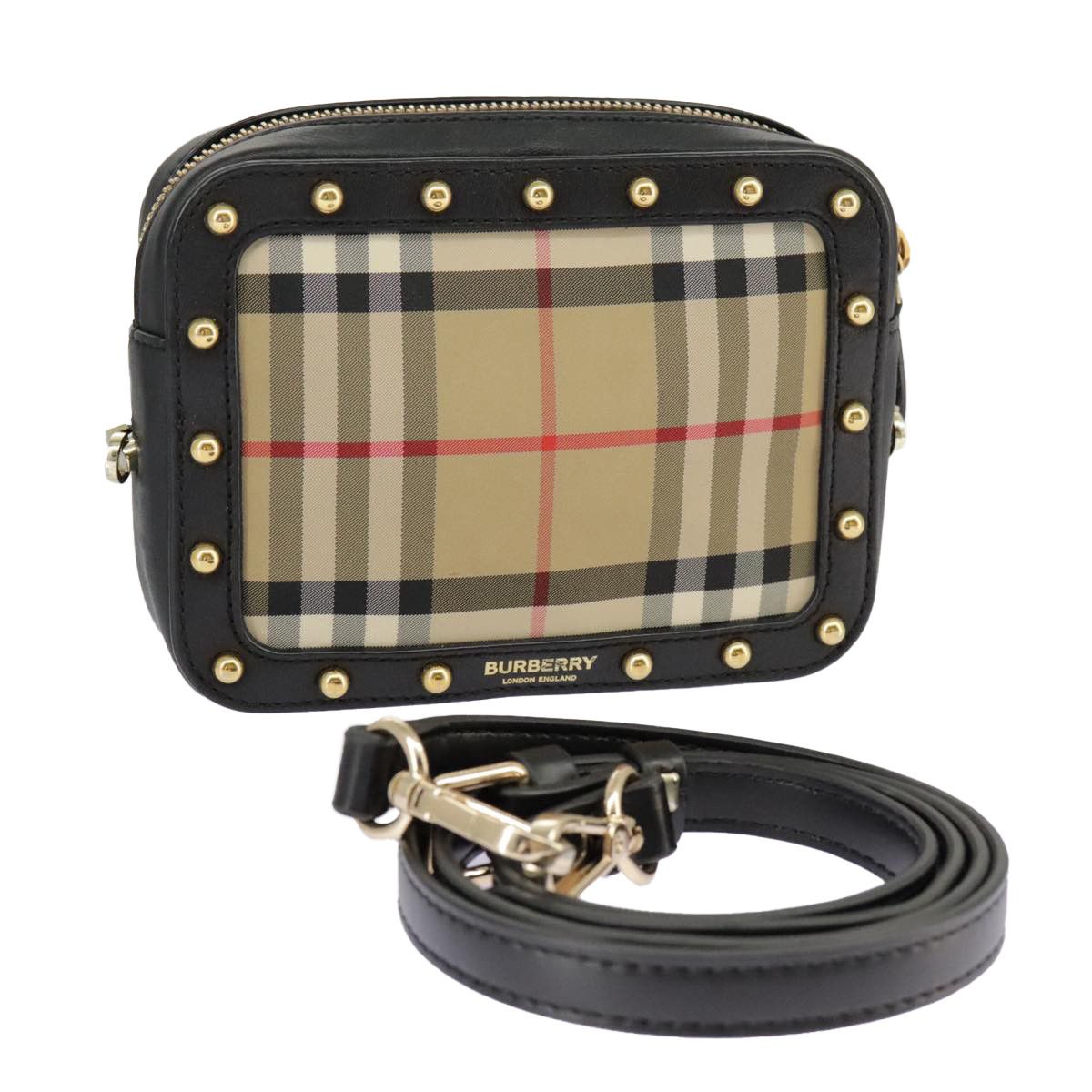 Burberry Vintage Check Beige Synthetic Shoulder Bag (Pre-Owned) Size ONE SIZE - 1 Thumbnail