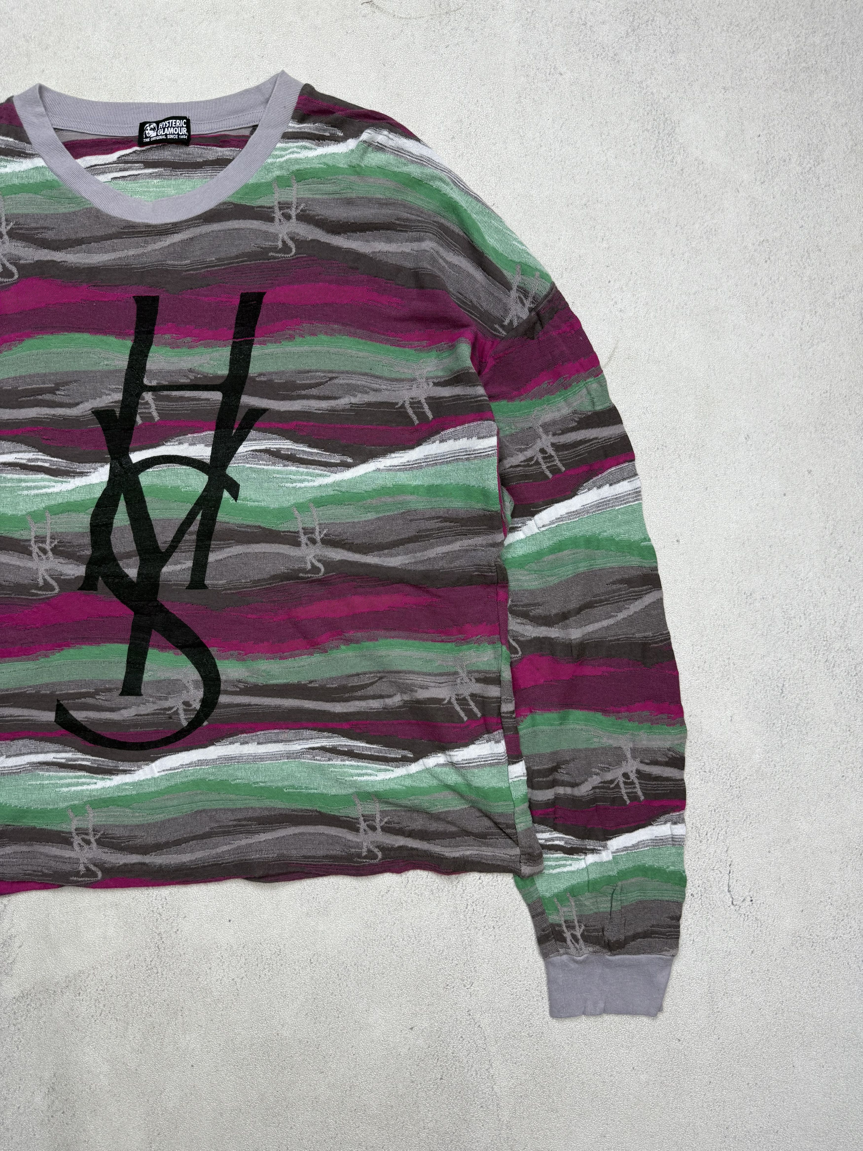Hysteric Glamour Hysteric Glamour YSL Logo Multicolor Boxy Sweater Size US M / EU 48-50 / 2 - 3 Thumbnail