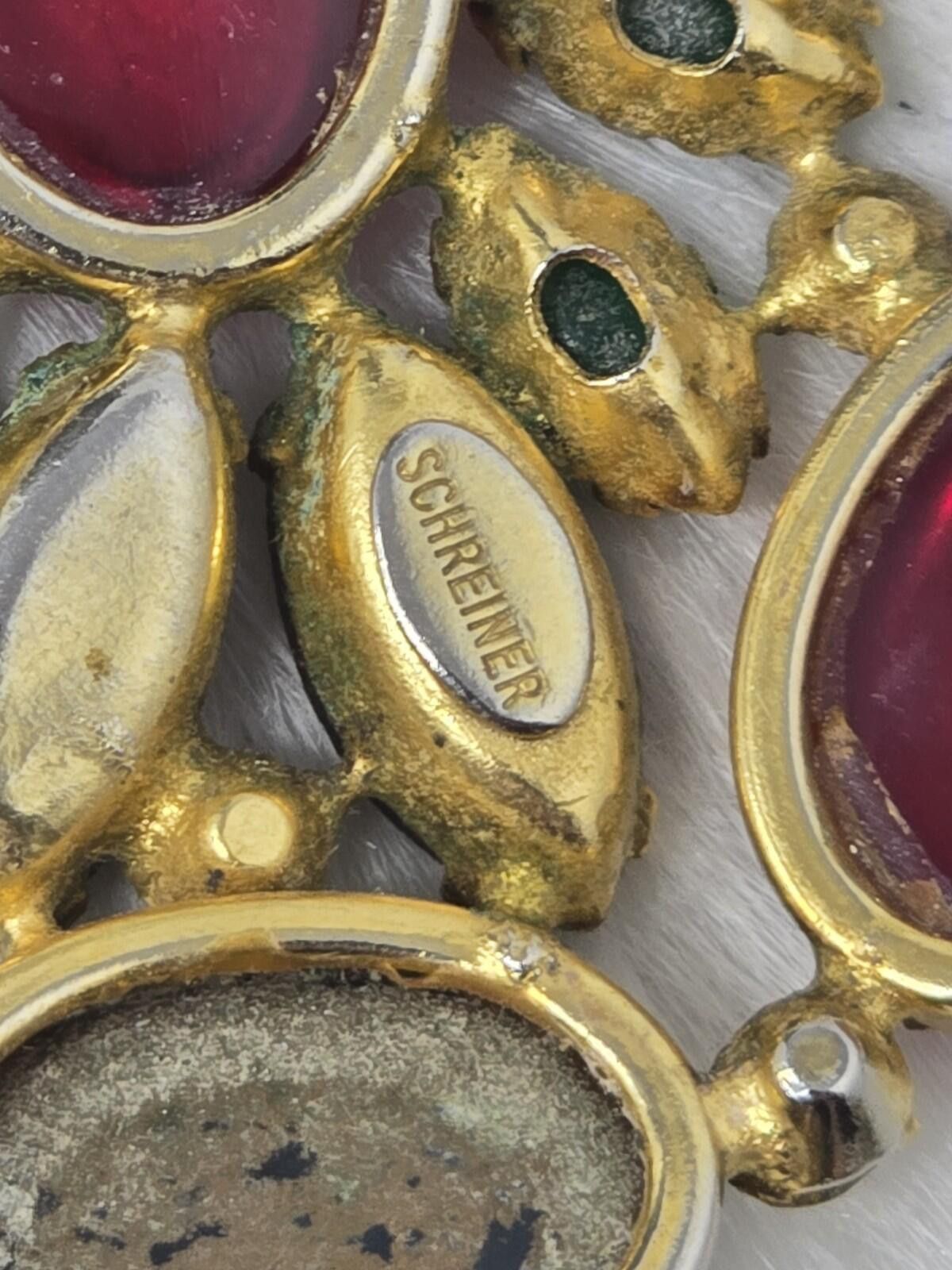 Stephan Schneider Vintage SCHREINER Domed Cabochon Brooch & Earring Set Size ONE SIZE - 6 Thumbnail