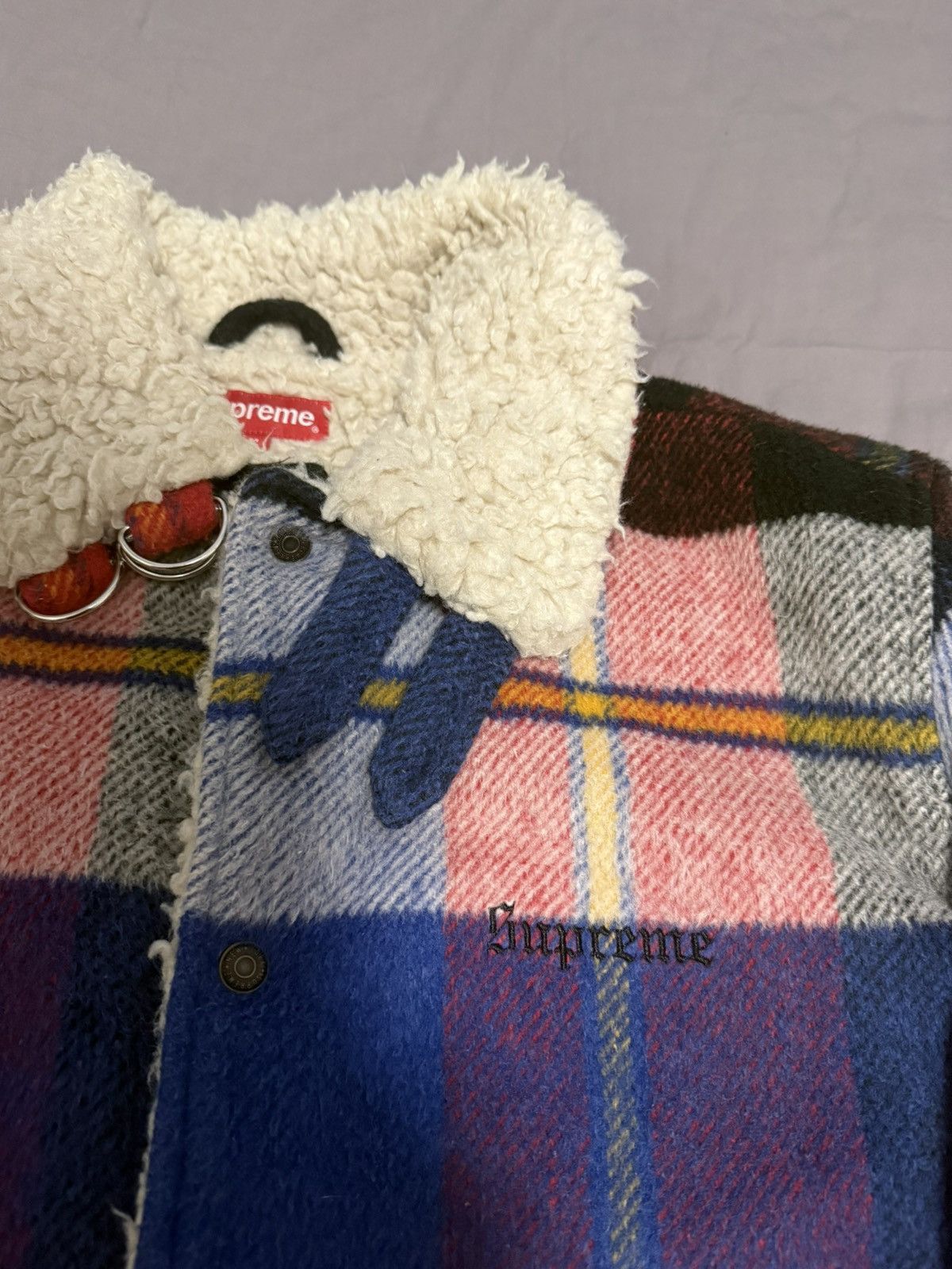 Supreme Supreme plaid shearling Bomber Jacket multi Size US M / EU 48-50 / 2 - 2 Thumbnail