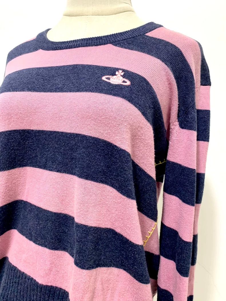 Vivienne Westwood Vivienne Westwood size3 Pink striped knit sweater Size M / US 6-8 / IT 42-44 - 2 Thumbnail