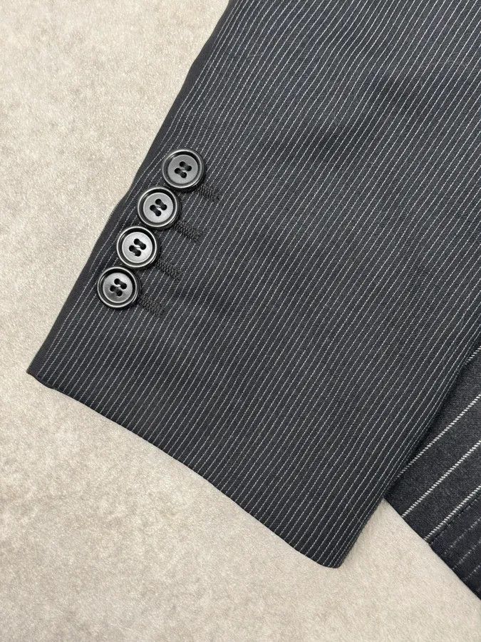 Dior 2010s Dior Grey Wool White Pinstripe Blazer Jacket by Kris Van Assche Size 42R - 10 Thumbnail