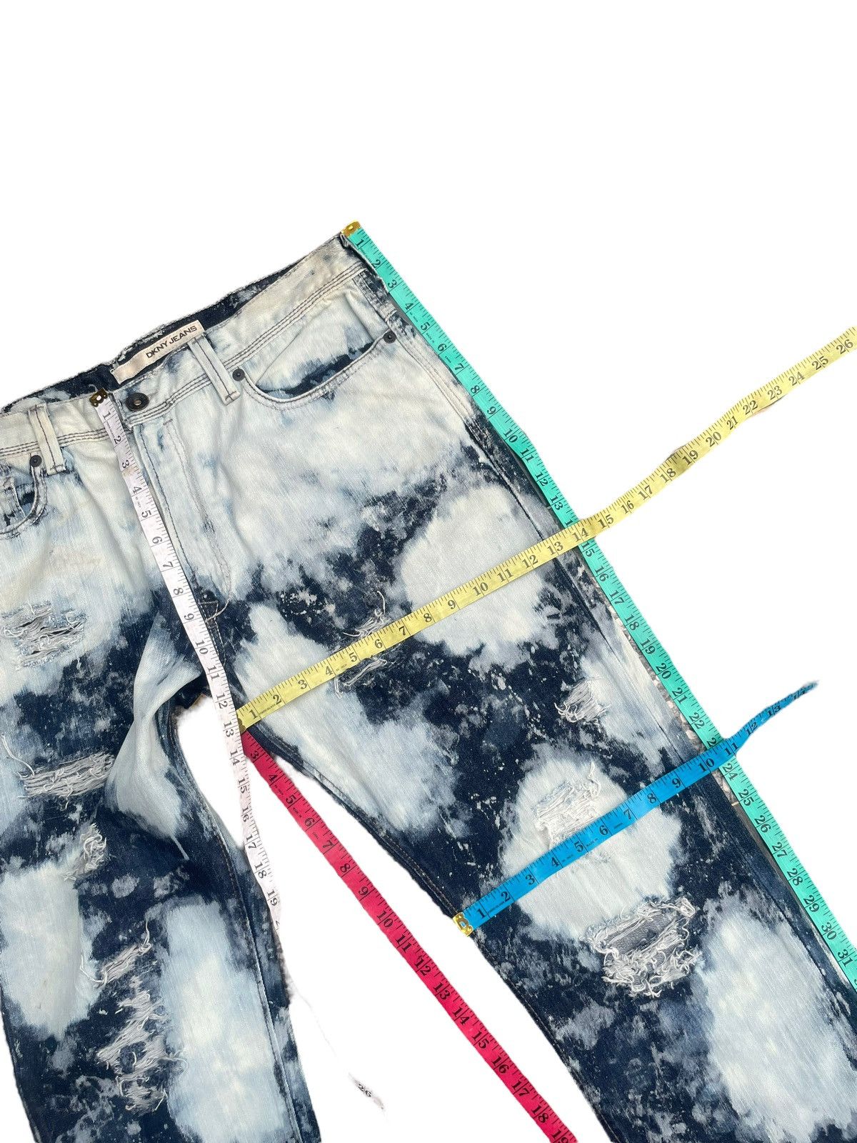 DKNY × Designer DKNY Bleach & Distresed Denim Size US 40 / EU 56 - 19 Thumbnail