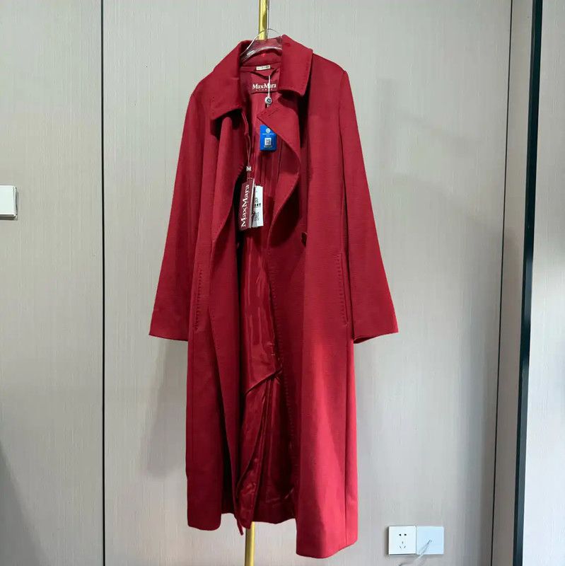 Max Mara MaxMara Red Wool Coat for Women 0089 Size M / US 6-8 / IT 42-44 - 1 Thumbnail