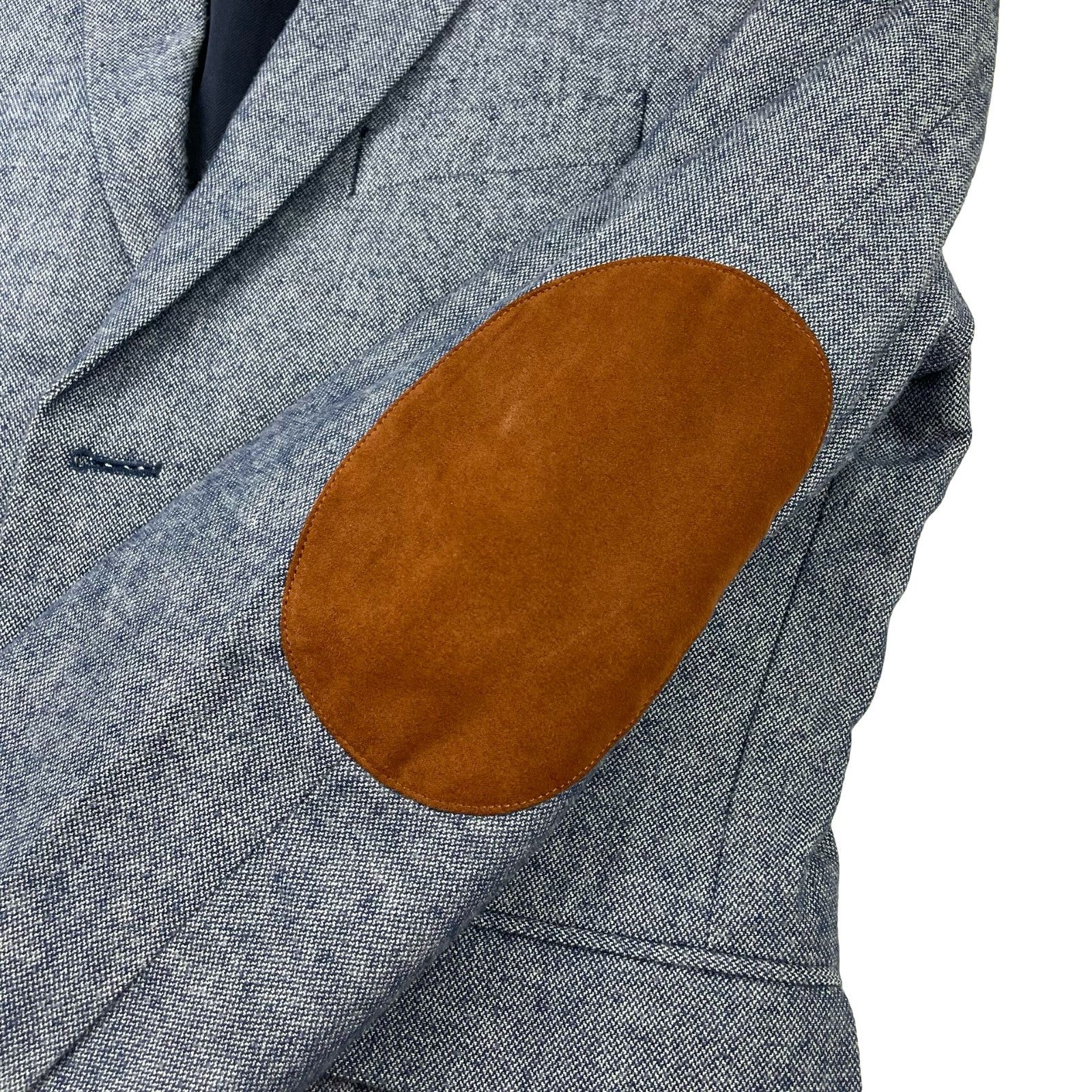 H&M H&M Men's 100% Cotton Slim Fit 2-Button Blazer Blue • 38R US Size 38R - 4 Thumbnail