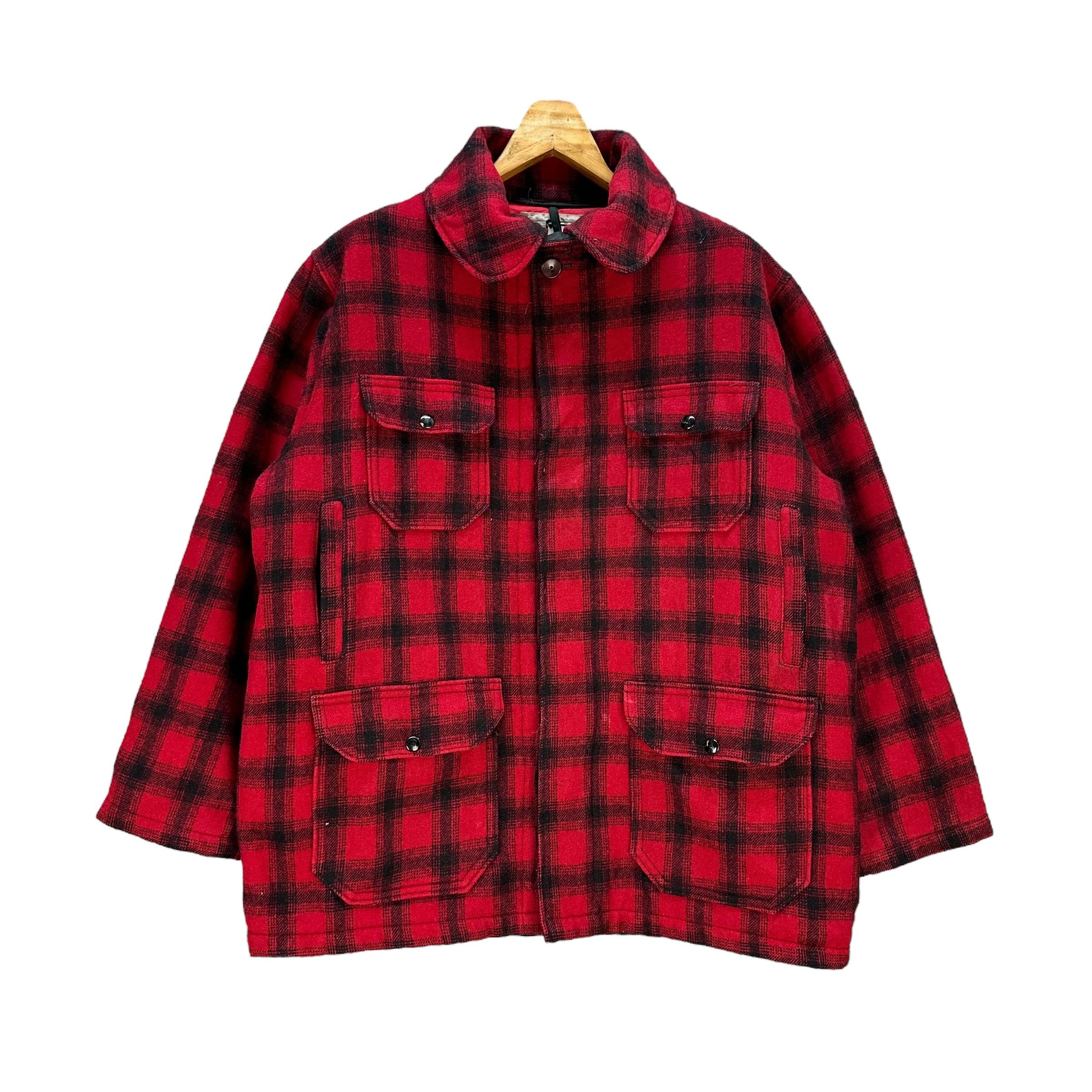 Woolrich Woolen Mills Vintage 80's WOOLRICH Checked Flannel Chore Jacket #A80-1935 Size US XL / EU 56 / 4 - 1 Thumbnail