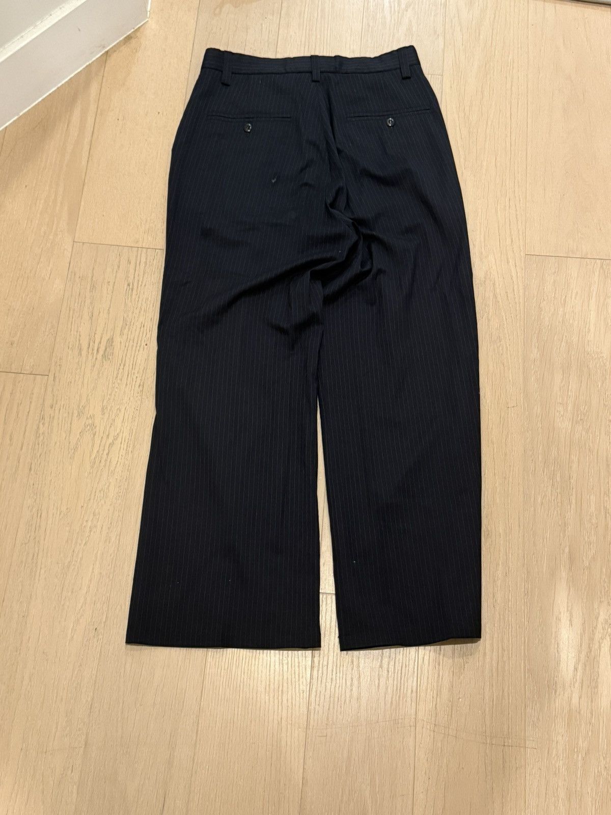 Other Rice Nine Ten - Navy Pinstripe Loose Fit Trousers Size US 31 - 3 Thumbnail