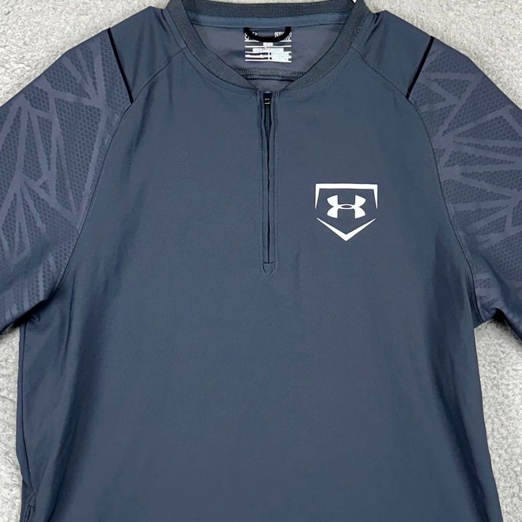 Under Armour Under Armour AllSeasonGear Pullover Jacket Mens Small Quarter Zip Short Sleeve Gray Activewear Casual Sportswear Shirt Mens Size US S / EU 44-46 / 1 - 2 Thumbnail