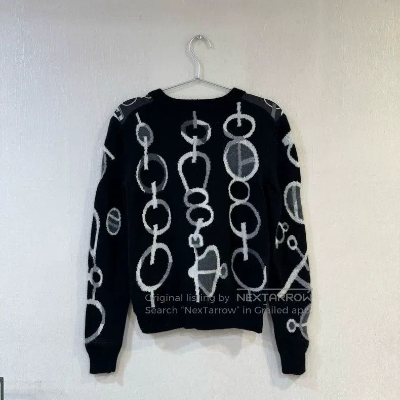 Hermes Hermes Cashmere Crewneck with Knit Patchwork Size XXS / US 00 / IT 34 - 2 Thumbnail
