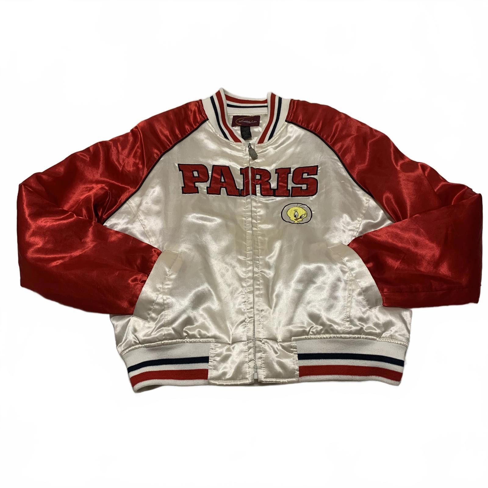 Other VTG Lot29 Tweety Paris Bomber Women's L Y2K Satin Size L / US 10 / IT 46 - 3 Thumbnail