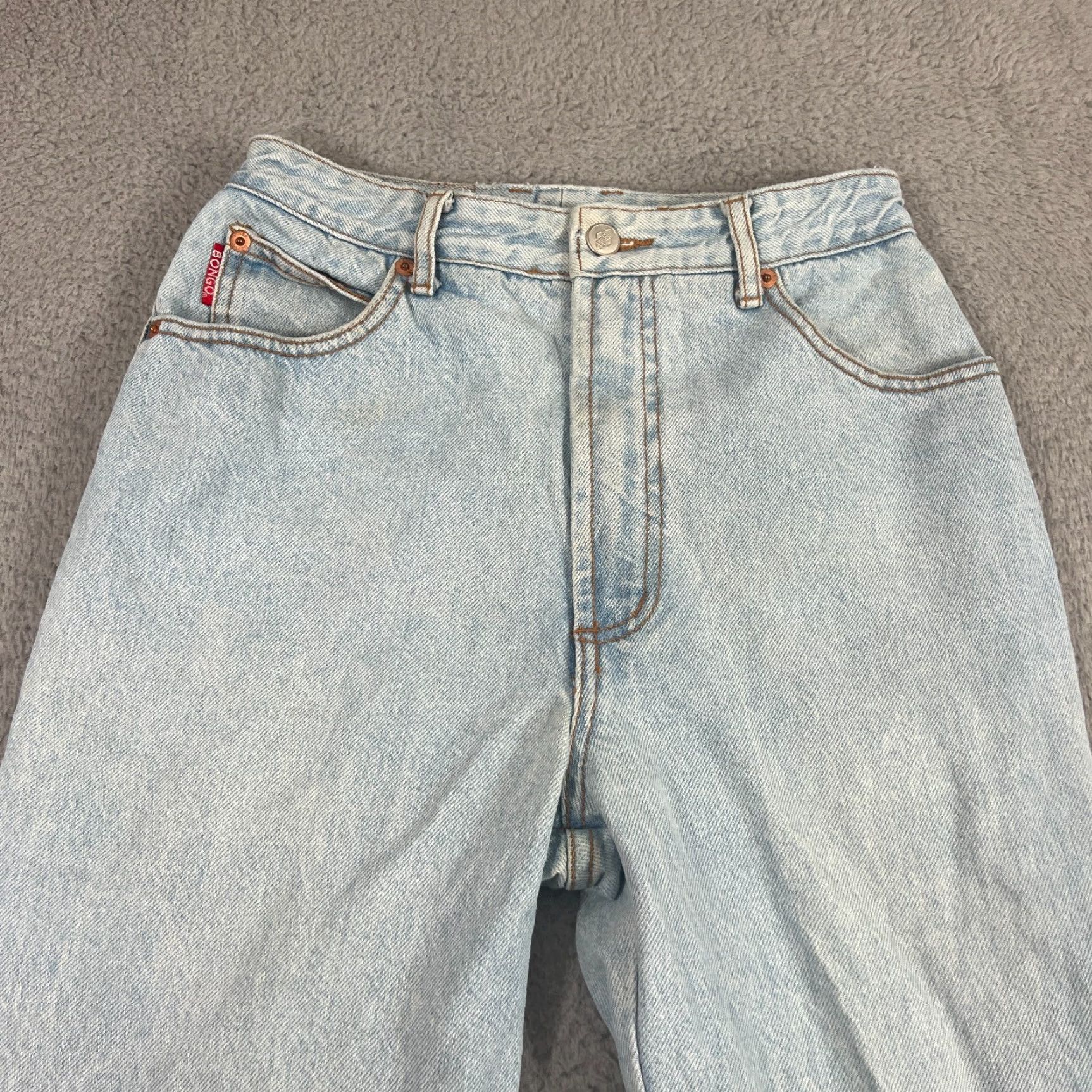 Vintage VINTAGE Bongo Jeans Womens Size 7 Light Wash High Rise Straight Fit Made in USA Size 28" / US 6 / IT 42 - 3 Thumbnail
