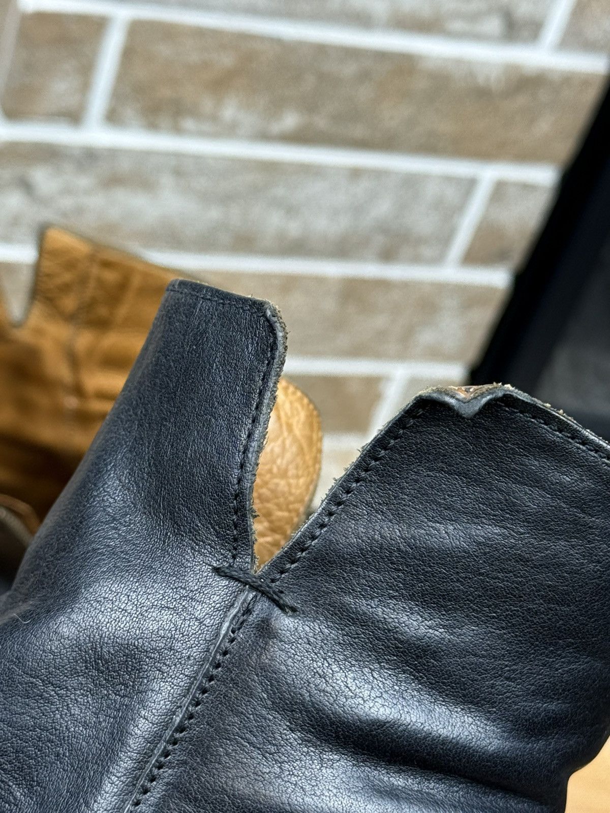 Fiorentini + Baker Fiorentini Baker Leather Black Side Zip Ankle Boots Size US 13 / EU 46 - 17 Thumbnail