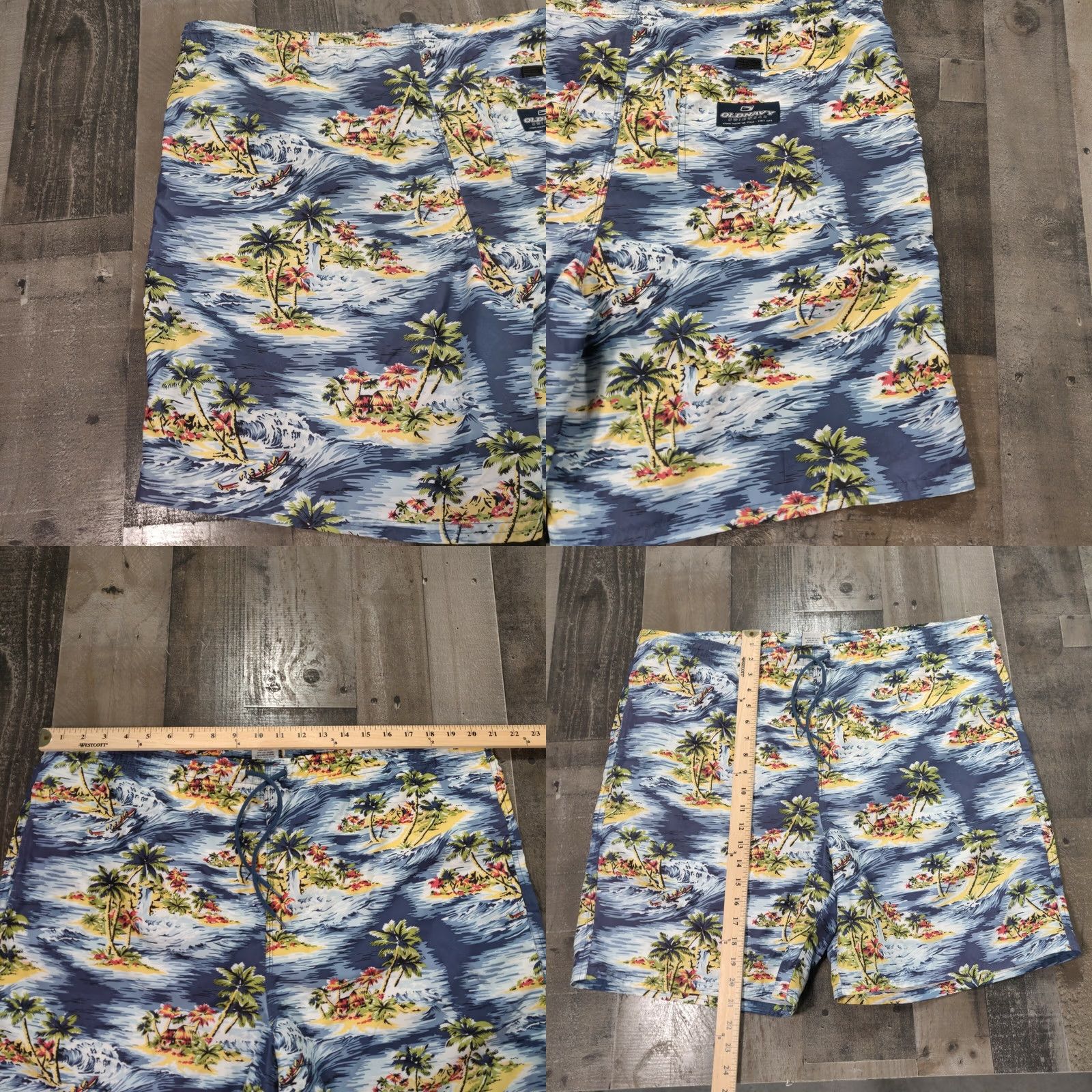 Old Navy Old Navy Trunk Shorts Men Large Regular Boardshort Tropical Drawstring Swim Size US 33 - 8 Thumbnail