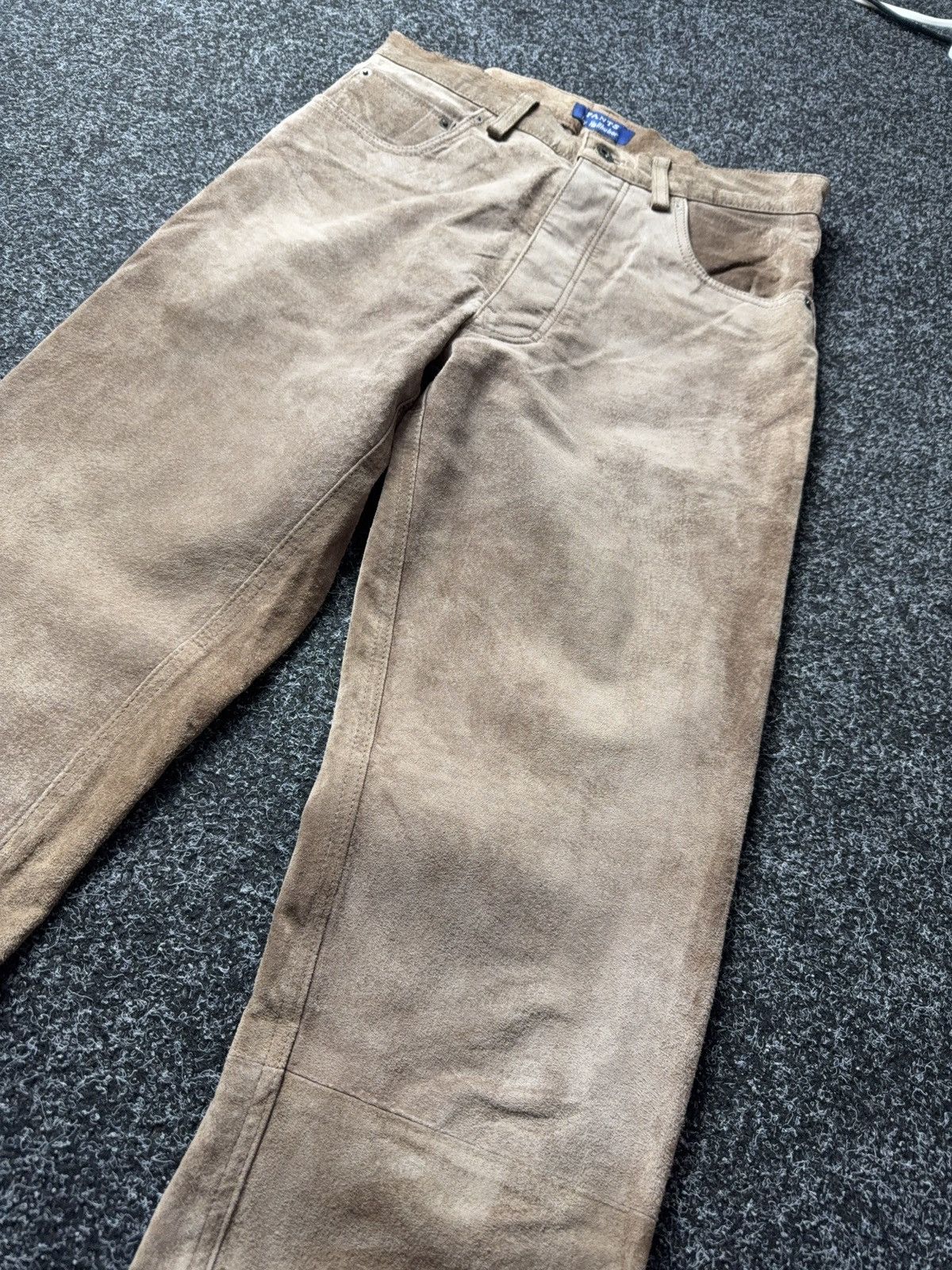 Genuine Leather Vintage 00s Retro Western Cowboy Leather Chrome Style Pants Size US 30 / EU 46 - 4 Thumbnail