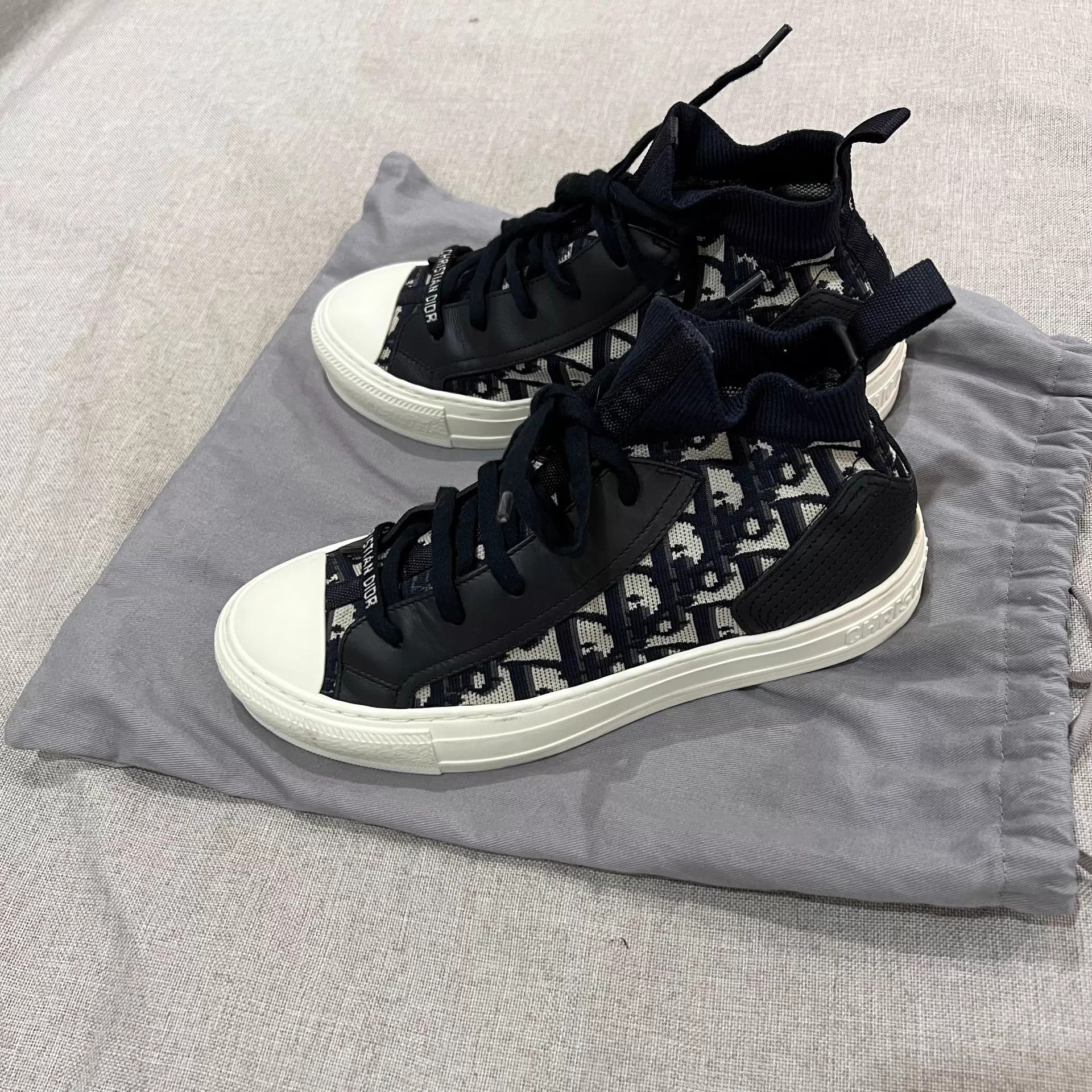 Dior DIOR Walk'n'Dior Oblique Knit Thick Canvas 36.5 98N Size US 6 / IT 36 - 3 Thumbnail