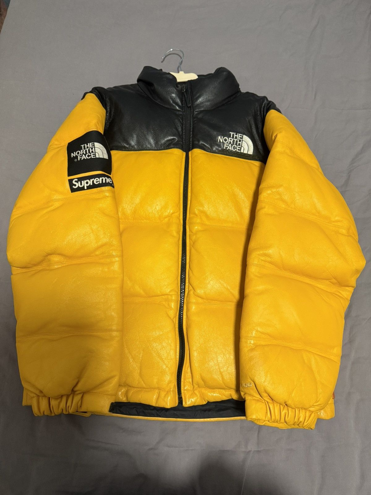 The North Face Supreme tnf the north face leather nuptse jacket red Size US M / EU 48-50 / 2 - 1 Thumbnail