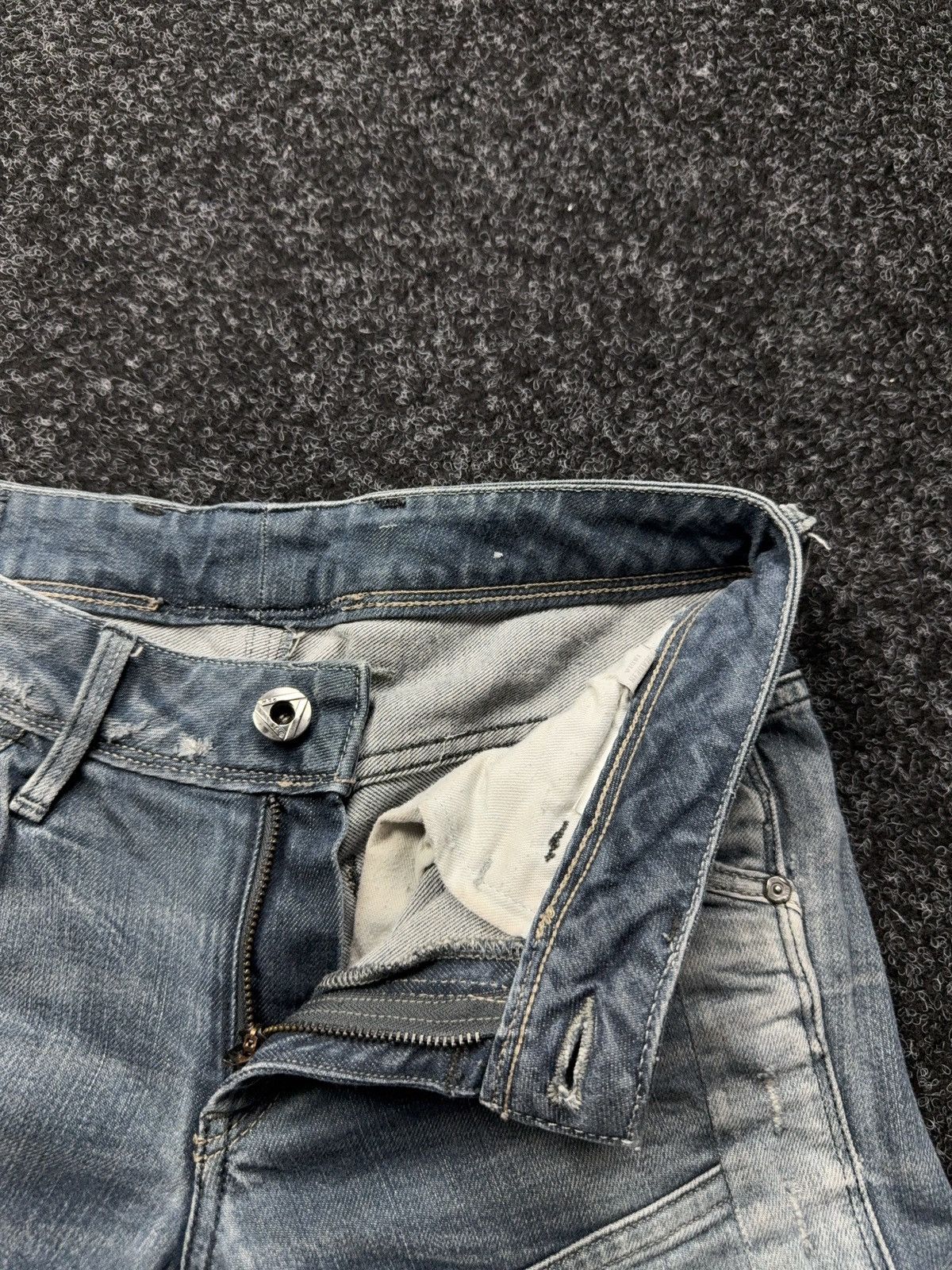 G-Star G-Star RAW Avant Garde Rock Punk 3D Distressed Biker Jeans Size 27" / US 4 / IT 40 - 10 Thumbnail