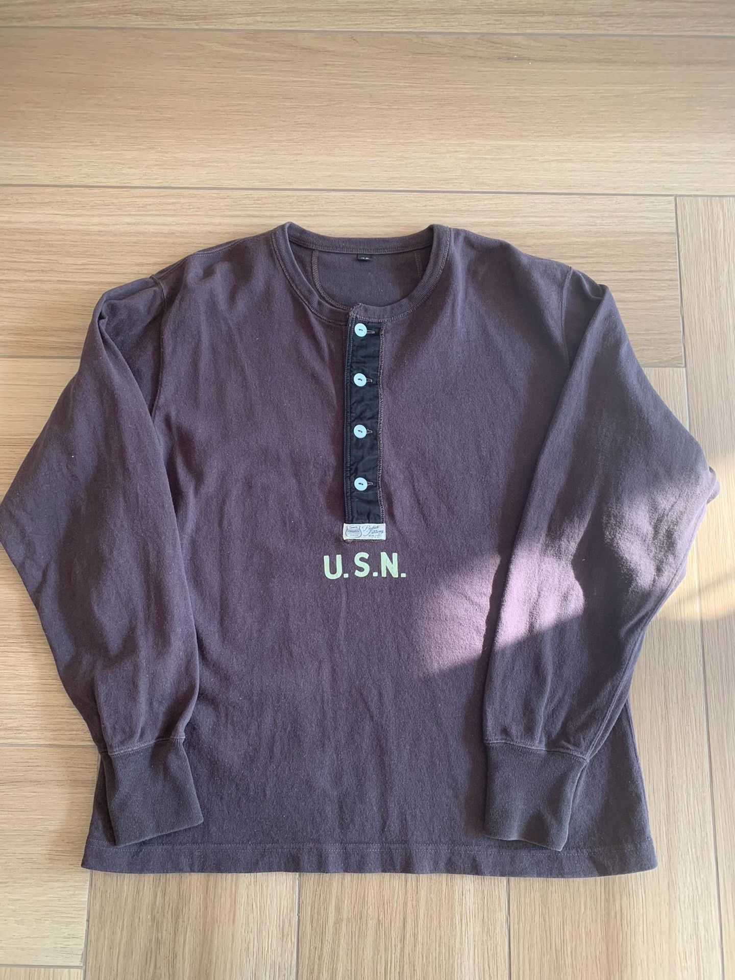 Freewheelers FREEWHEELERS Jolly Rogers Henley Longsleeve T-shirt Size US XS / EU 42 / 0 - 1 Thumbnail
