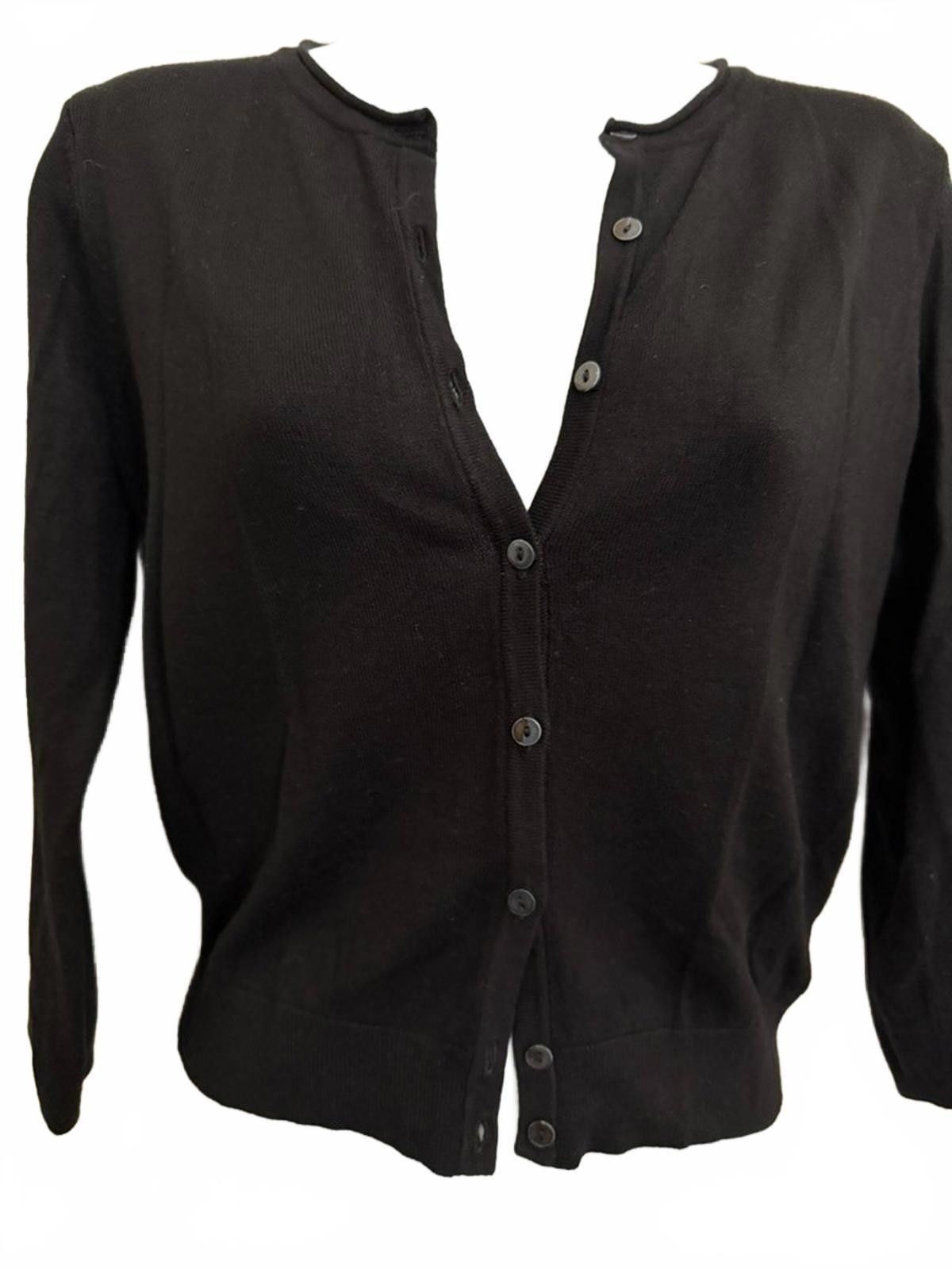 H&M H&M BASICS Button-up Cardigan in Black (SMALL) Size S / US 4 / IT 40 - 2 Thumbnail
