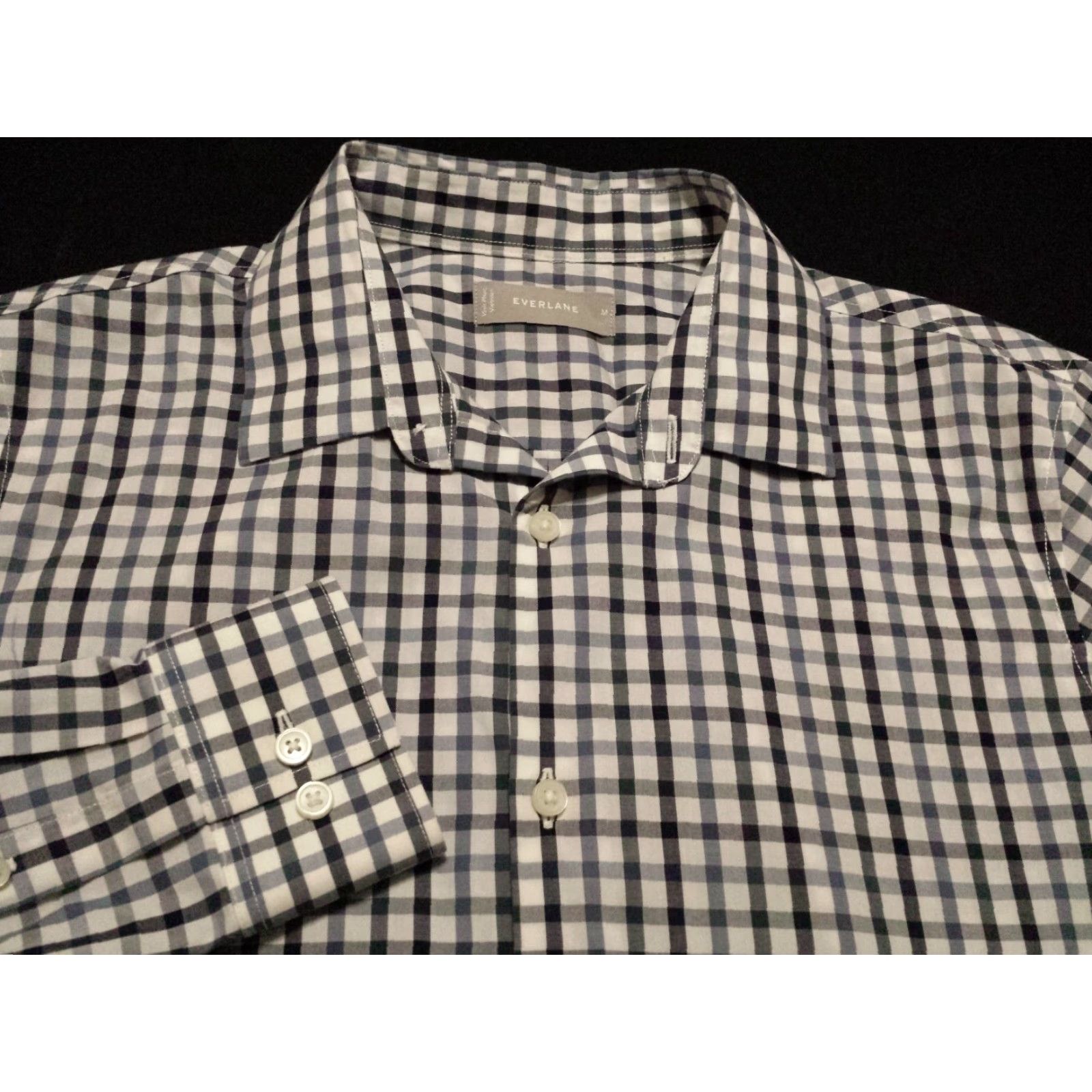 Everlane Everlane Mens Shirt Long Sleeve Button-Down Multicolor Plaid Check Cotton Size US M / EU 48-50 / 2 - 2 Thumbnail