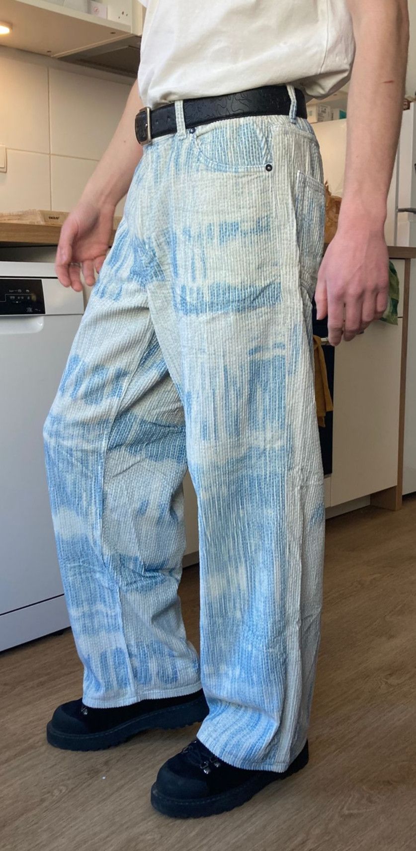 Our Legacy Corduroy Vast Cut Blue Brush Stroke Print Size US 30 / EU 46 - 1 Thumbnail