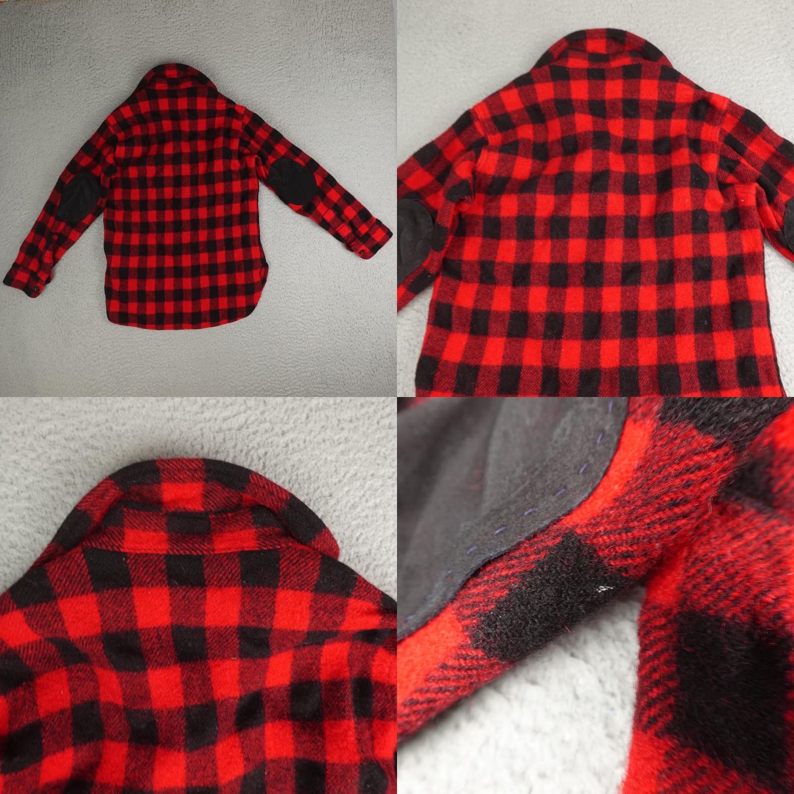 Vintage VINTAGE Woolrich Jacket Mens M Red Black Buffalo Plaid Wool Workwear Elbow Shirt Size US M / EU 48-50 / 2 - 8 Thumbnail