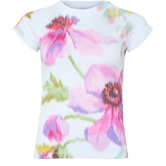 LOEWE Small Fit Flower Pink White Cotton T-shirt New & Authe