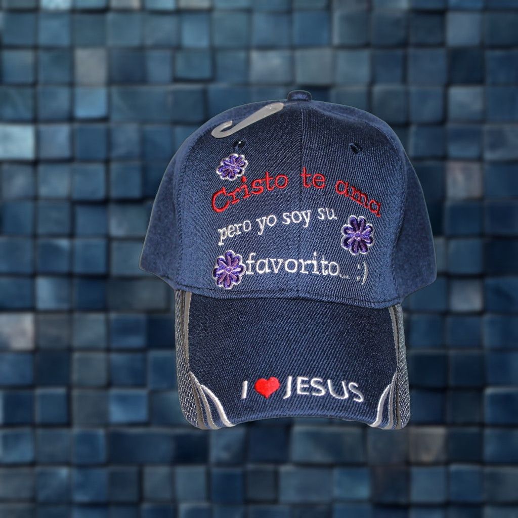Roper VINTAGE Christian Baseball Cap Men Adjustable Dark Blue Cristo Te Ama Pero Yo Soy Su Favorito GOD Cap Size ONE SIZE - 1 Thumbnail