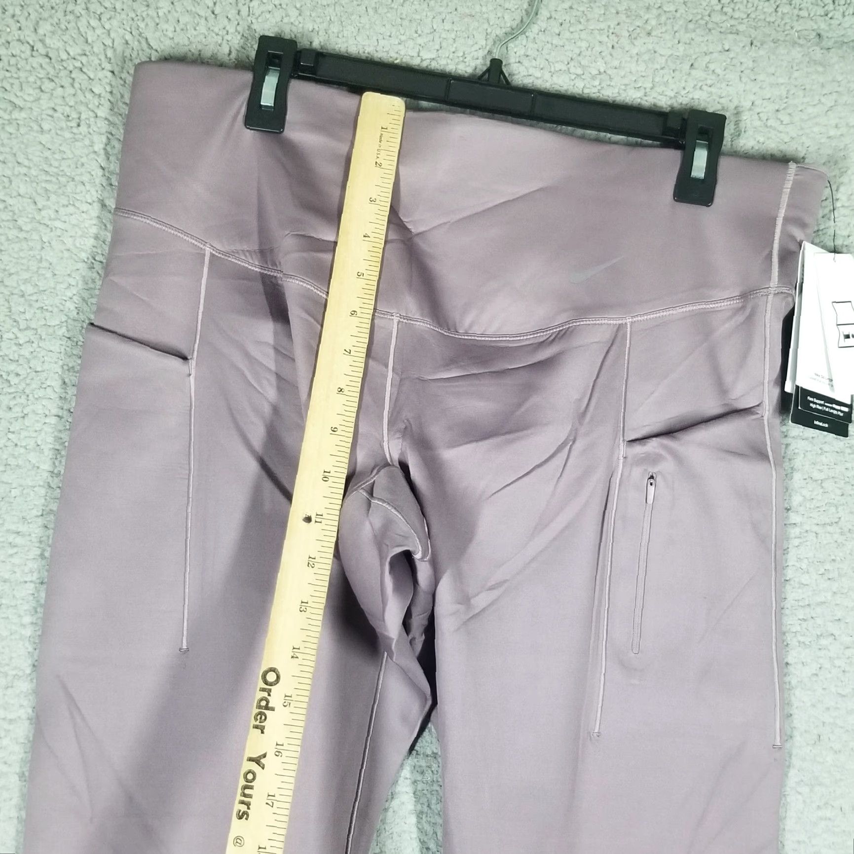 Nike Nike Plus Leggings Women Athletic Skinny High-Waisted Purple Smoke Nike Go Activewear Size 1X Size 40" / US 18 - 6 Thumbnail