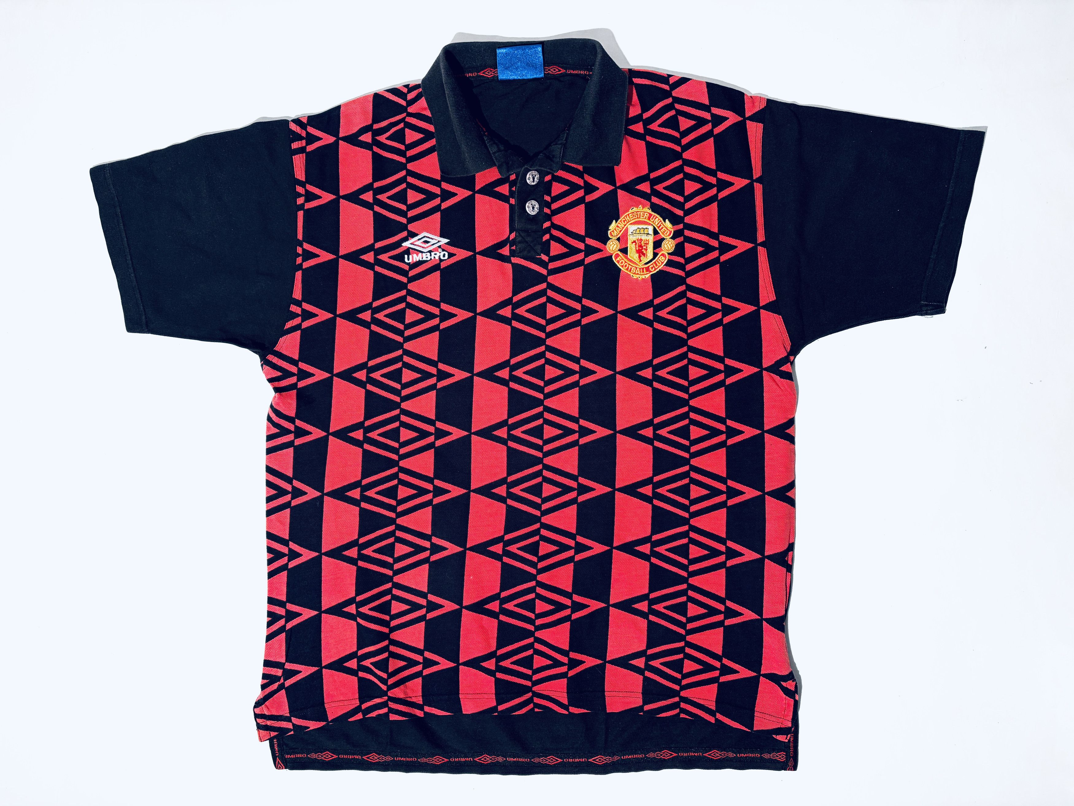 Umbro Manchester United Polo Training Shirt 1990 1992/ 90-92 Size US XL / EU 56 / 4 - 4 Thumbnail