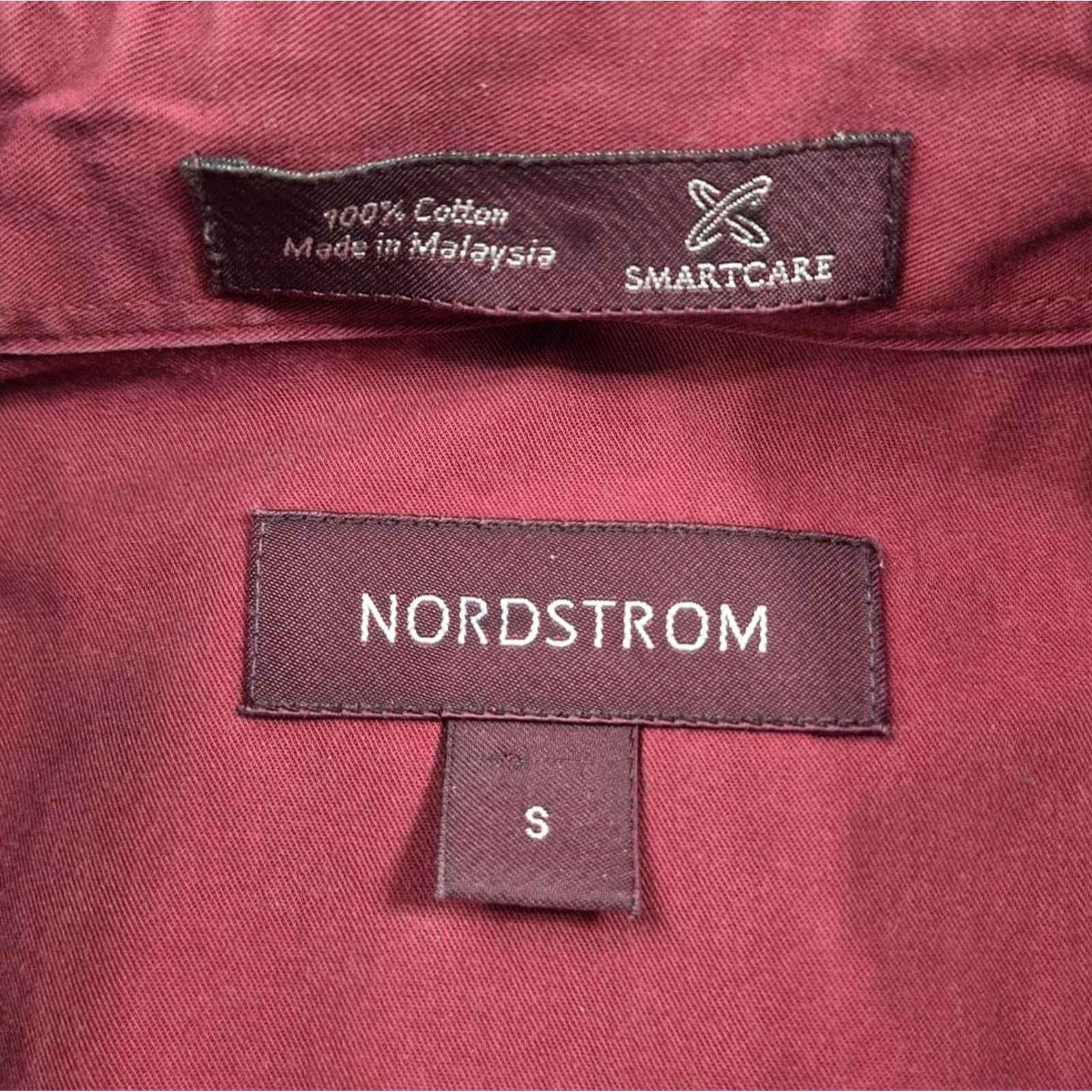 Nordstrom Nordstrom Mens Dress Shirt Small Red Button Up Smartcare Non Iron Casual Size US S / EU 44-46 / 1 - 5 Thumbnail