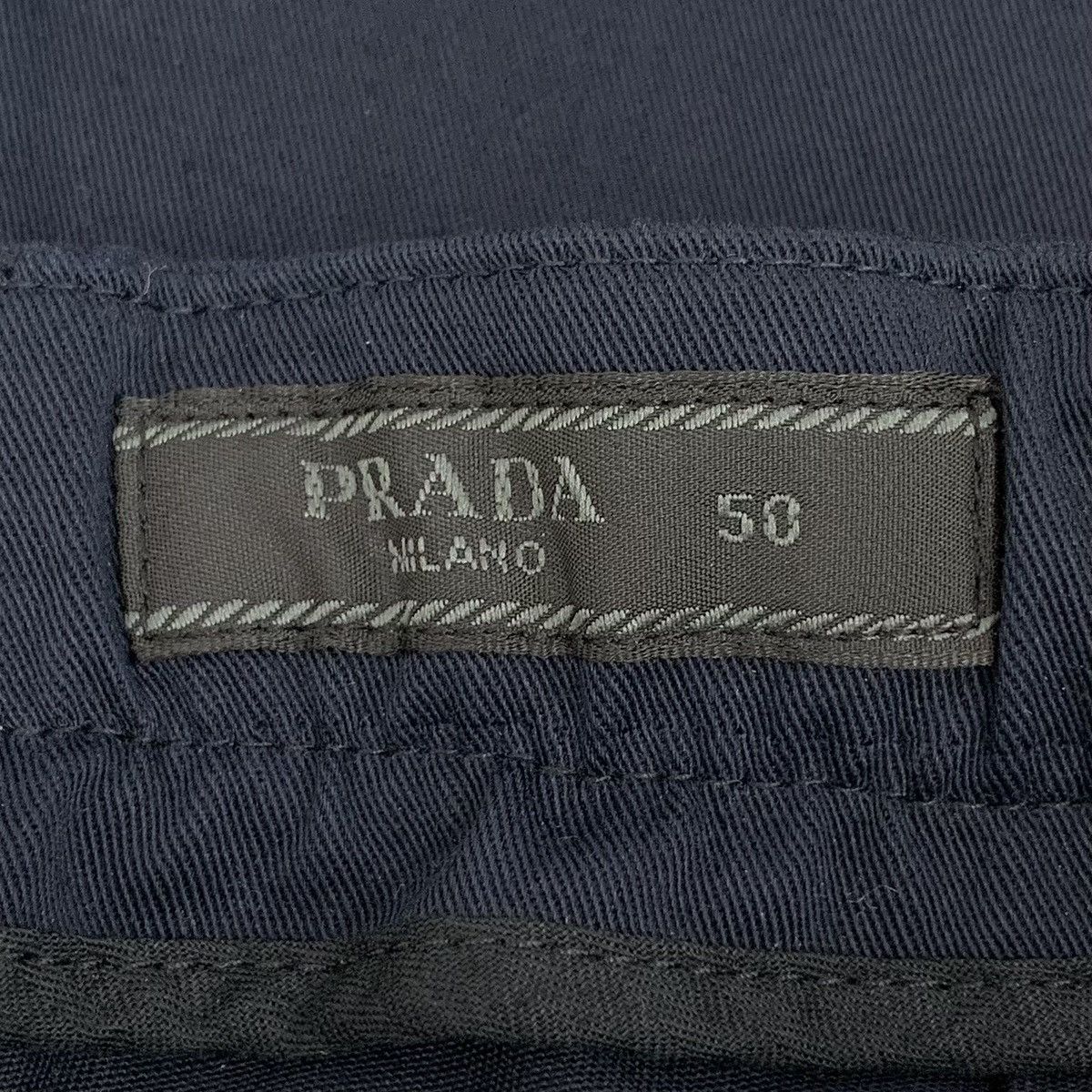 Prada Prada Navy Blue Velcro Cotton Casual Pants K26WX Size US 36 / EU 52 - 6 Thumbnail