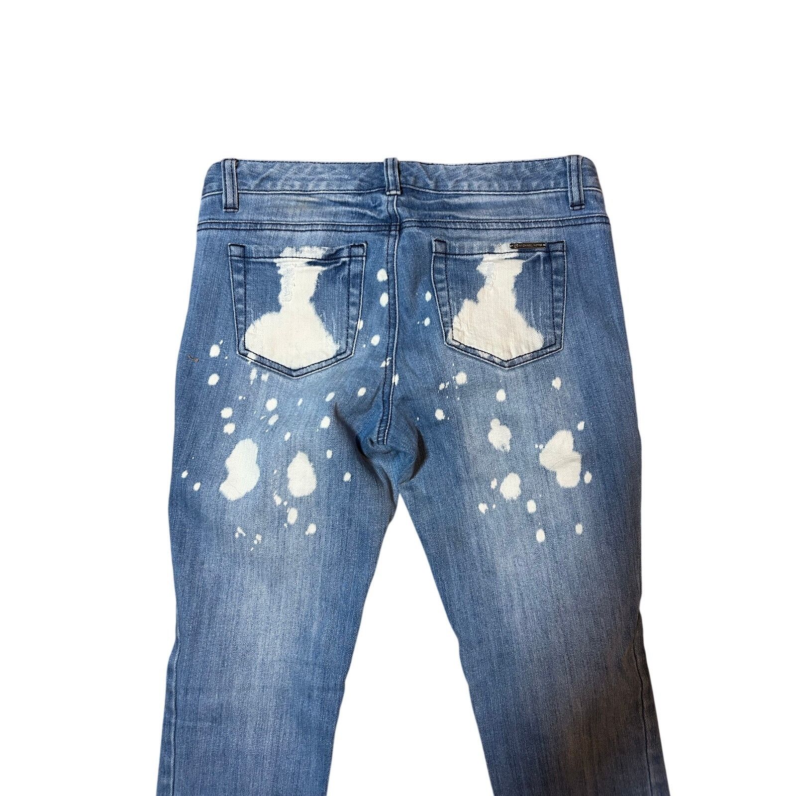 Michael Kors Michael Kors Bleach Splatter Distressed Skinny Jeans Size 26" / US 2 / IT 38 - 5 Thumbnail
