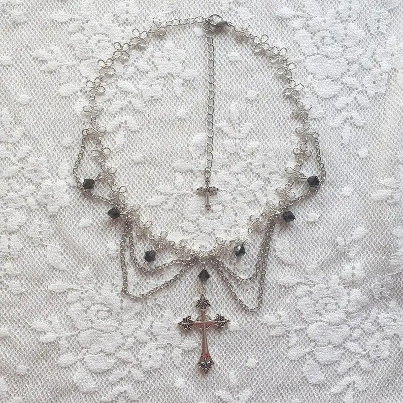 Jewelry Rosary Gothic Grunge Necklaces Size ONE SIZE - 4 Thumbnail