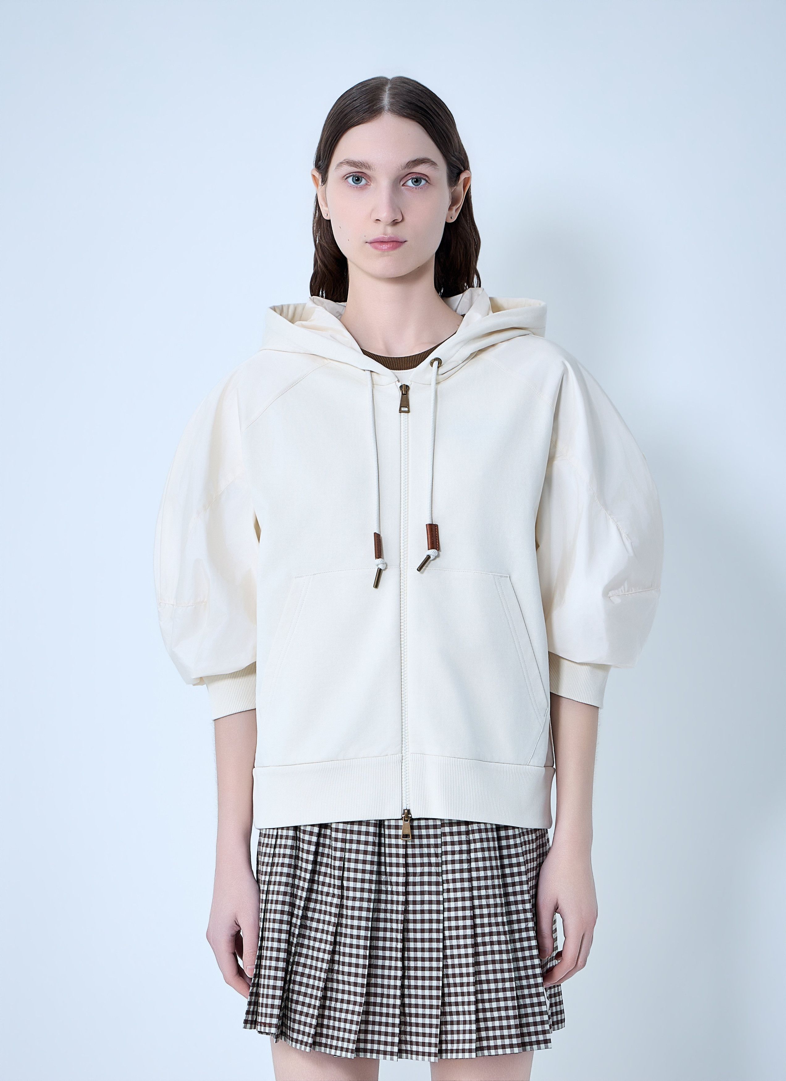 Moncler Hooded Zip-Up Sweatshirt Size L / US 10 / IT 46 - 1 Thumbnail