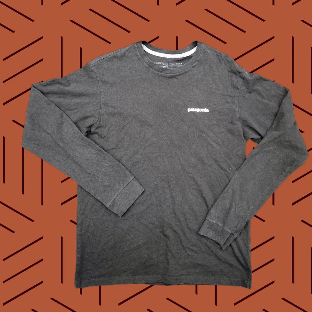 Patagonia VINTAGE Patagonia P-6 Back Logo Responibili-Tee Long Sleeve Shirt Size S Black Size US S / EU 44-46 / 1 - 1 Thumbnail