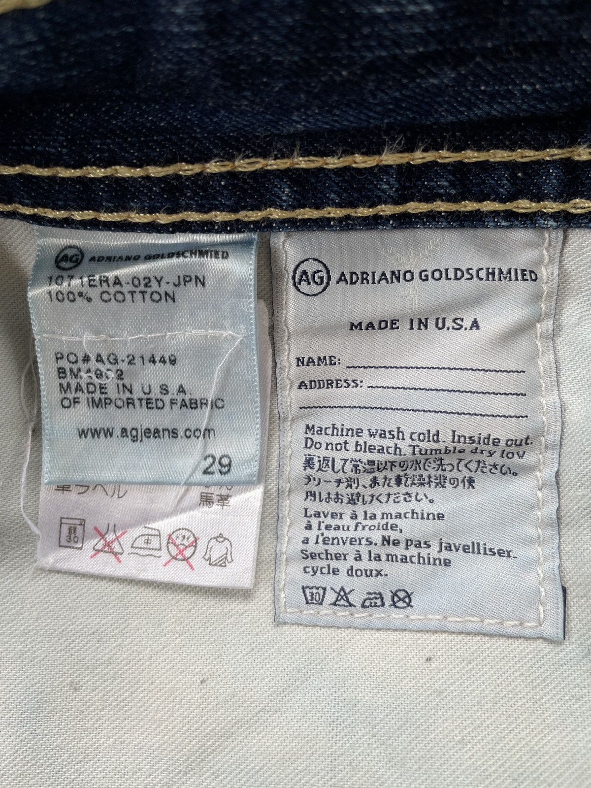 AG Adriano Goldschmied AG Adriano Goldschmied Straight Leg Jeans (P122) Size US 31 - 13 Thumbnail